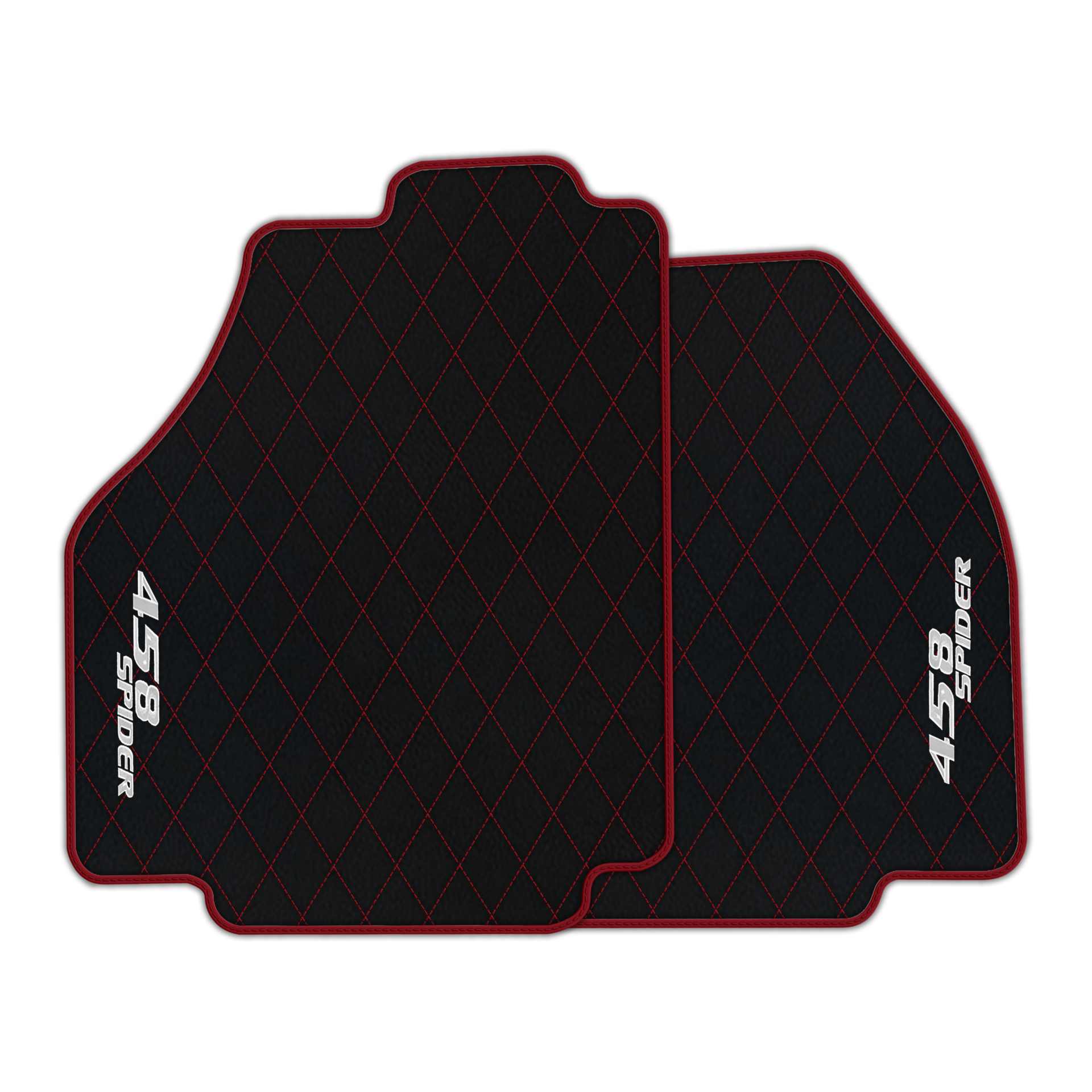 Premium Black Leather Floor Mats for Ferrari 458 Speciale (2012-2015)