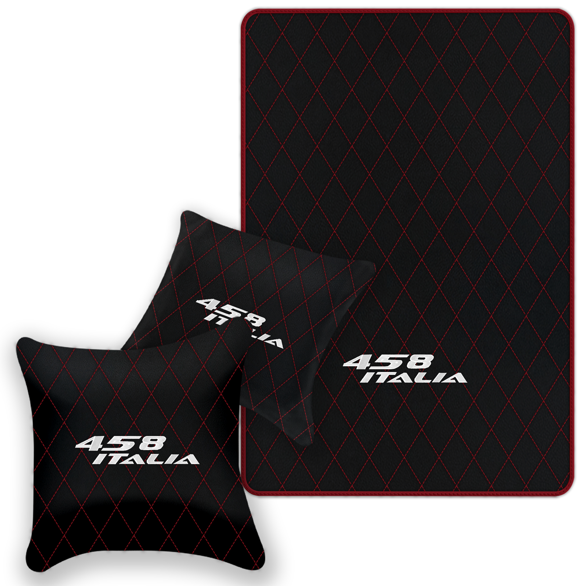 Premium Black Leather Floor Mats for Ferrari 458 Spider (2012-2015)