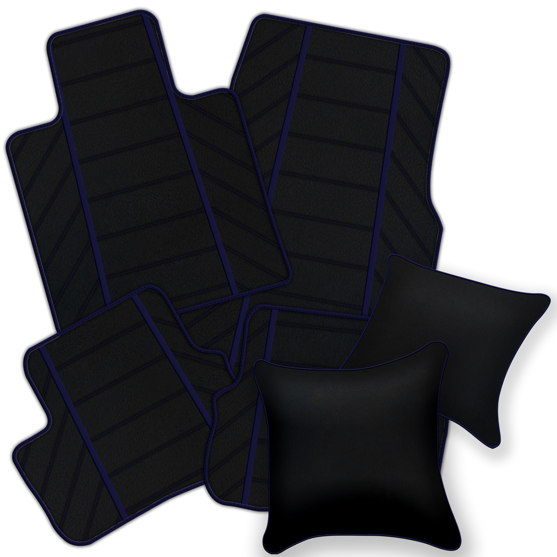 Luxury Black Leather Floor Mats for Rolls Royce Dawn 2016-2023