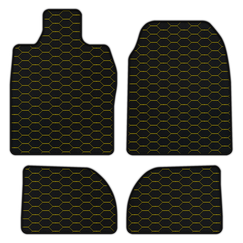 Customizable Leather Floor Mats with Divario Pattern for Porsche 924 (1976-1988)