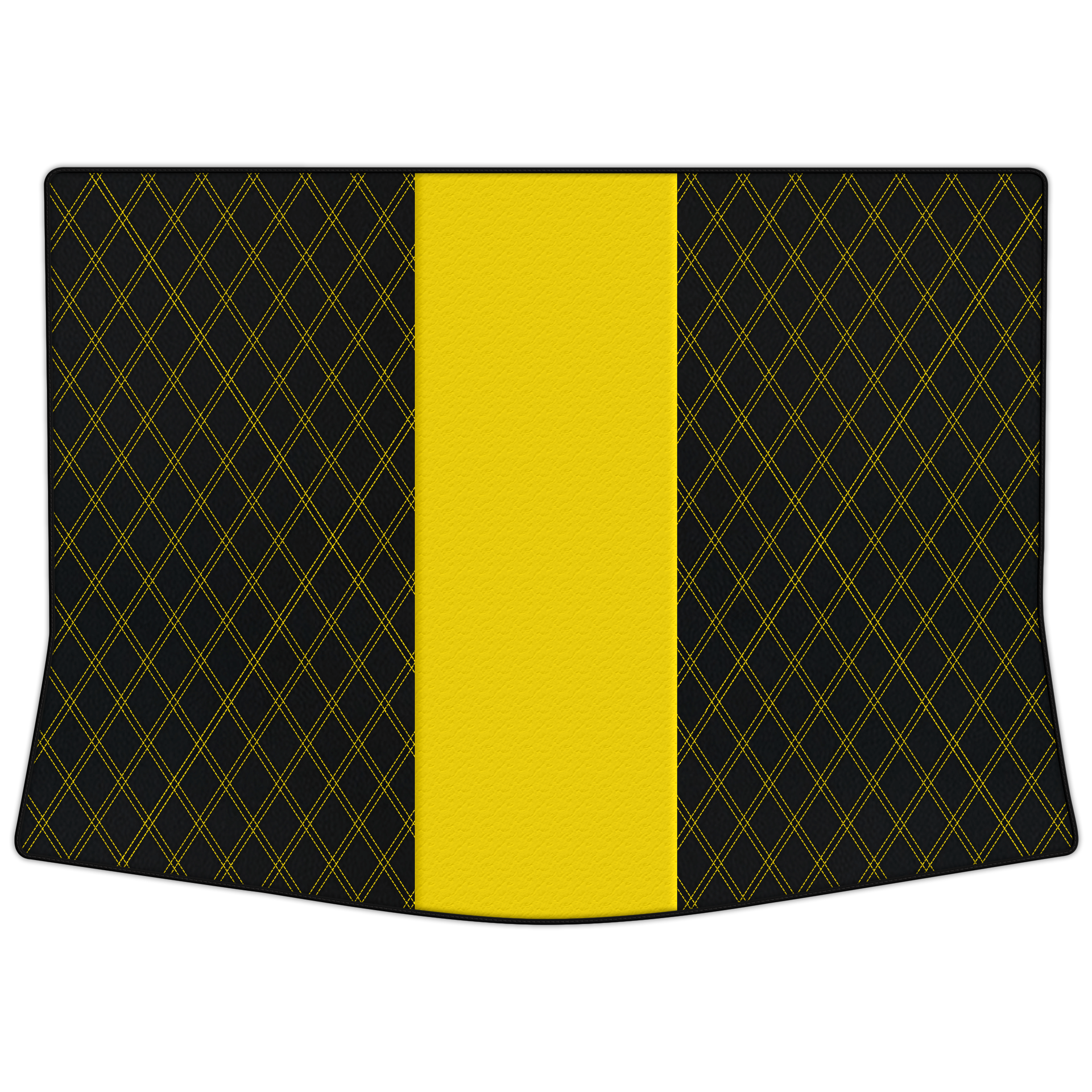 Customizable Leather Trunk Floor Mats with Double Diamond Pattern for Alfa Romeo Giulietta (2014-2020)