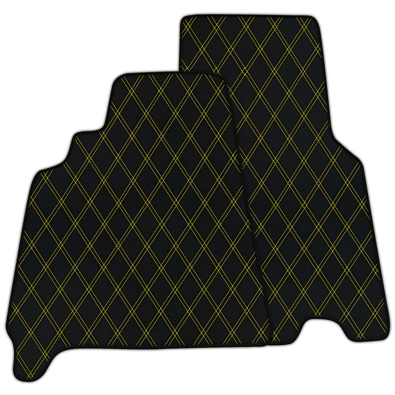 Customizable Leather Floor Mats with Double Diamond Pattern for Ferrari 550 Maranello (1996-2002)