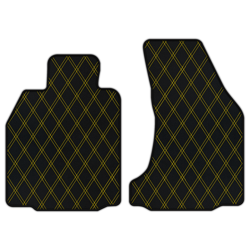 Customizable Leather Floor Mats with Double Diamond Pattern for Porsche 987 Boxster (2005-2012)