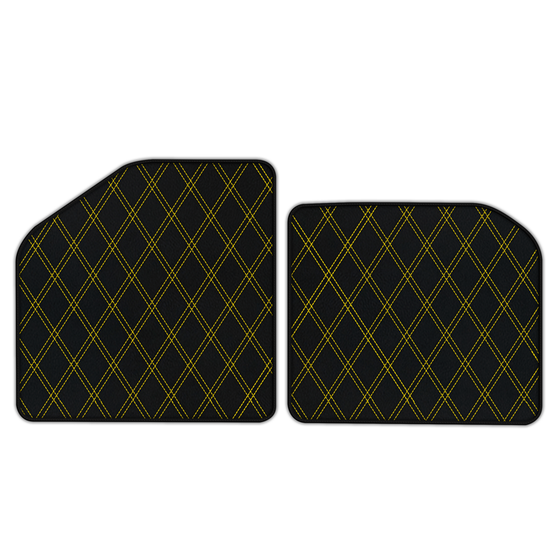 Customizable Leather Floor Mats with Double Diamond Pattern for Aston Martin One-77 (2009-2012) Supercar