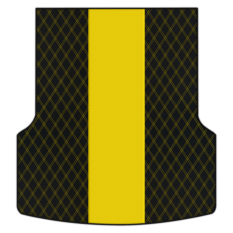 ベントレー フライング スパー (2019-2023)用 カスタマイズ可能なダブルダイヤモンドパターン付き レザー トランク フロアマット