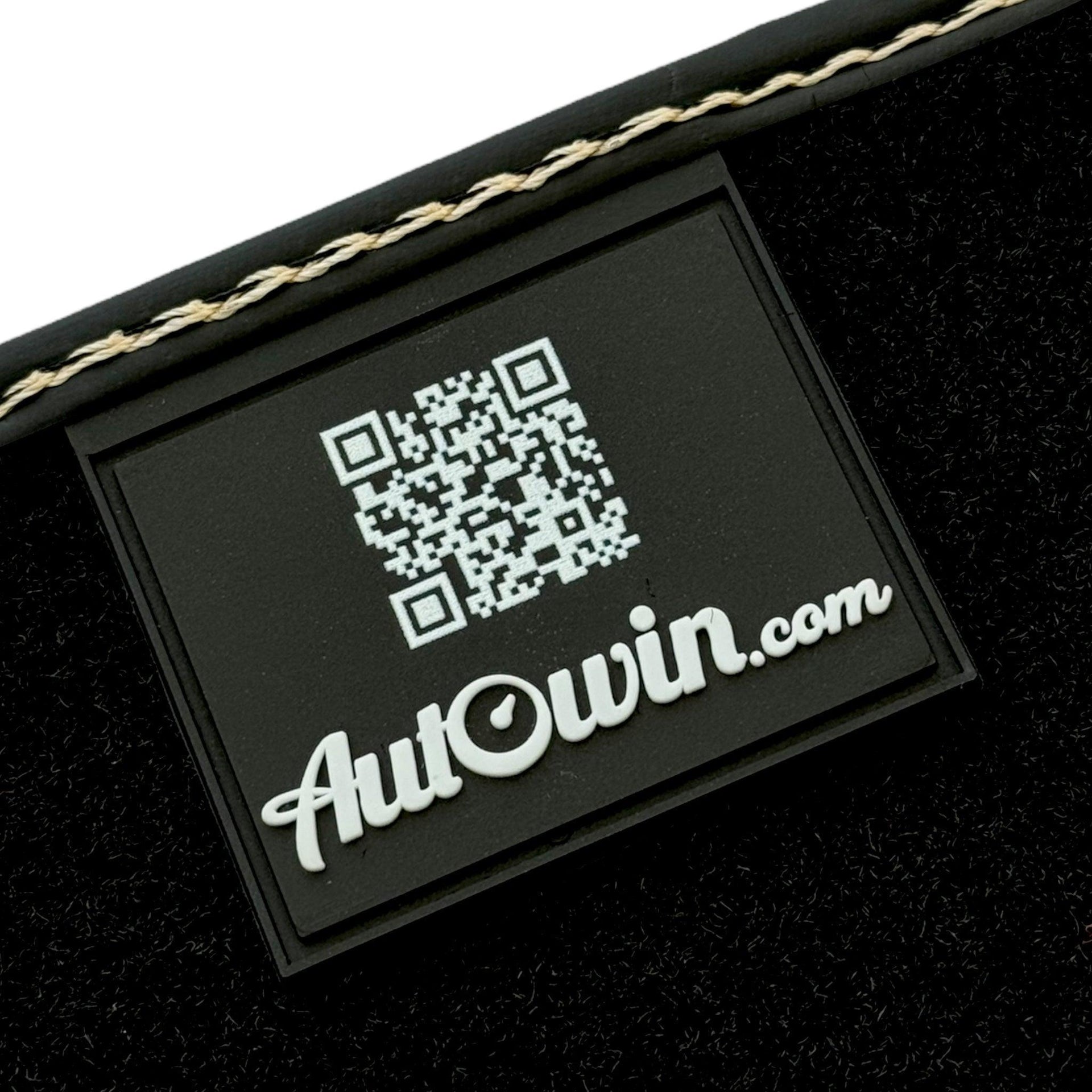 Black Floor Mats for Rolls Royce Cullinan with Beige Leather - AutoWin
