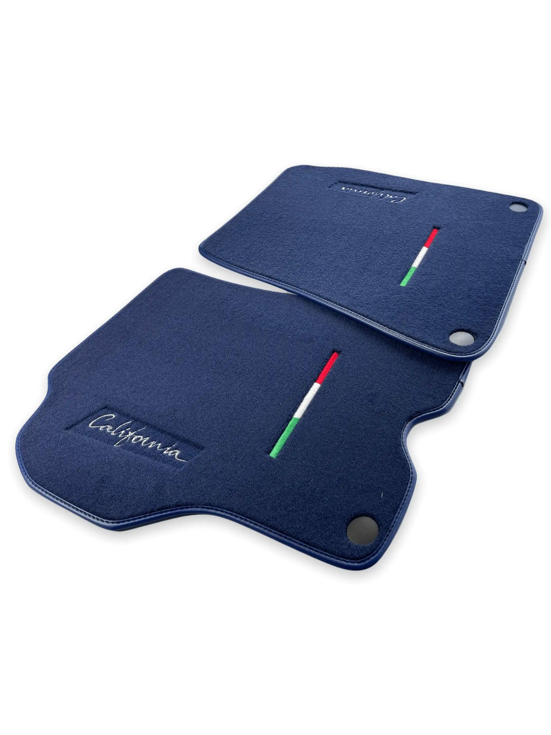Floor Mats For Ferrari California 2008-2014 Dark Blue Color - AutoWin