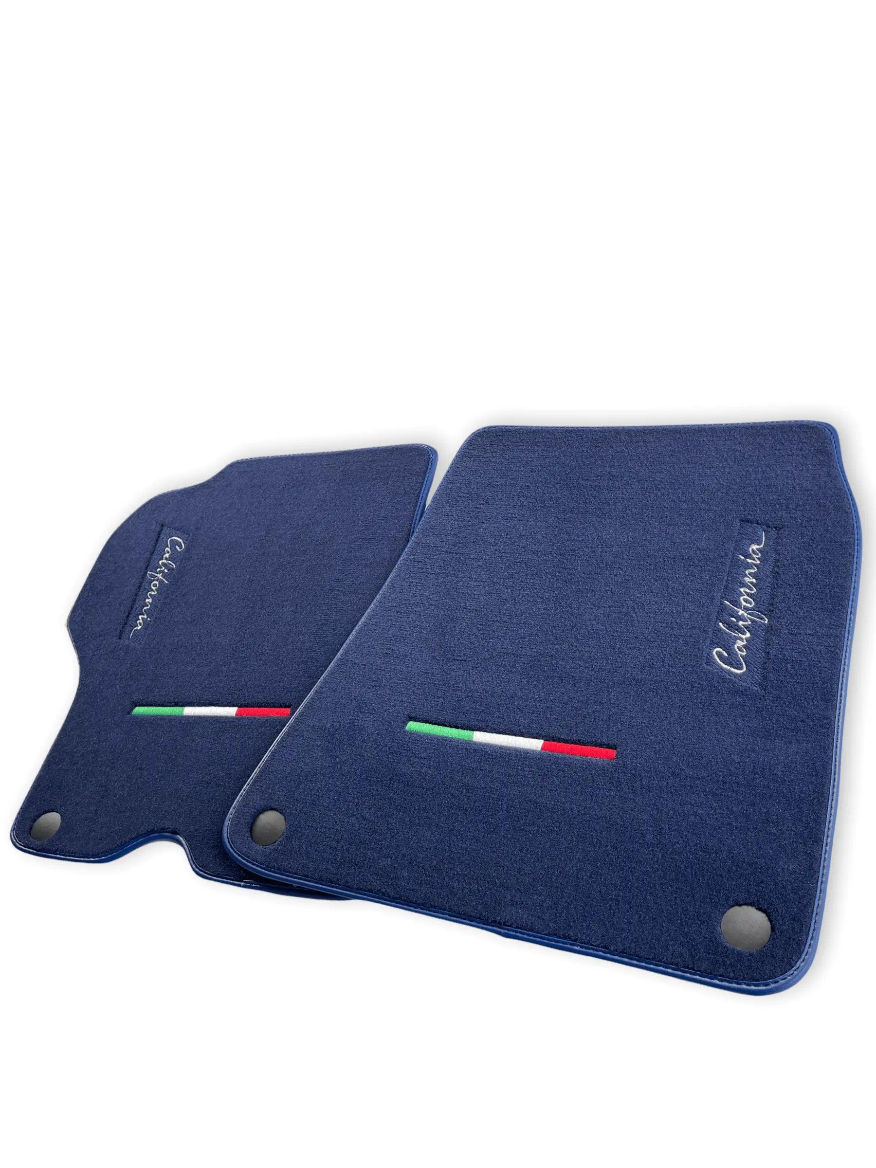 Floor Mats For Ferrari California 2008-2014 Dark Blue Color - AutoWin