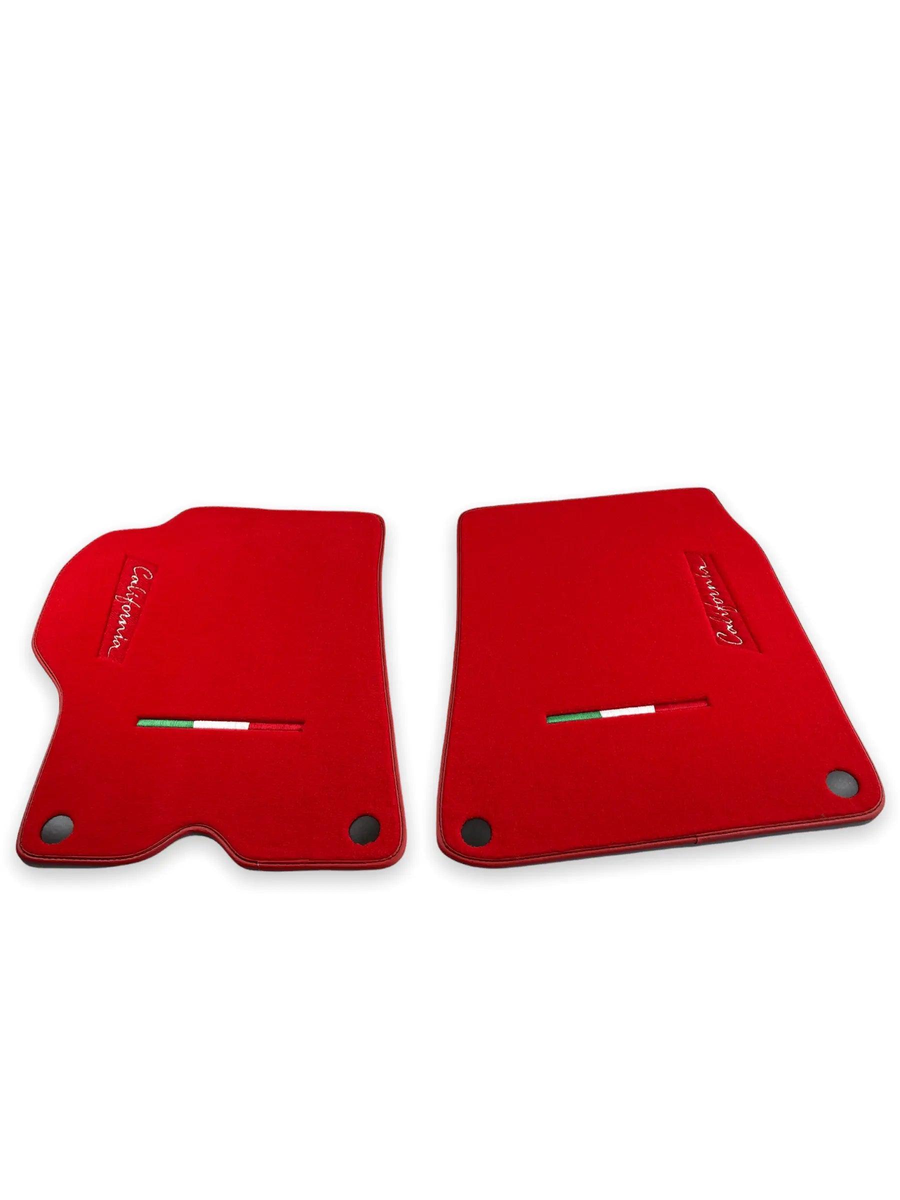 Floor Mats For Ferrari California 2008-2014 Red Color - AutoWin