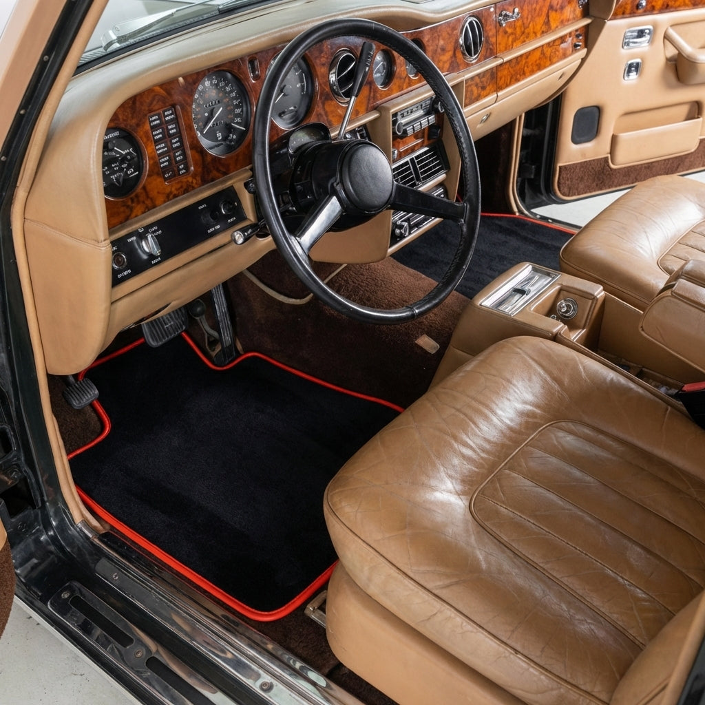 Customizable Leather Floor Mats with AW12 Pattern for Rolls Royce Wraith (2013–2023) - AutoWin