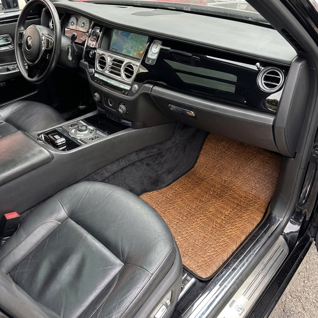 Floor Mats For Rolls Royce Ghost Series I (2010–2020) Beige ER56 Design - ER56 Design
