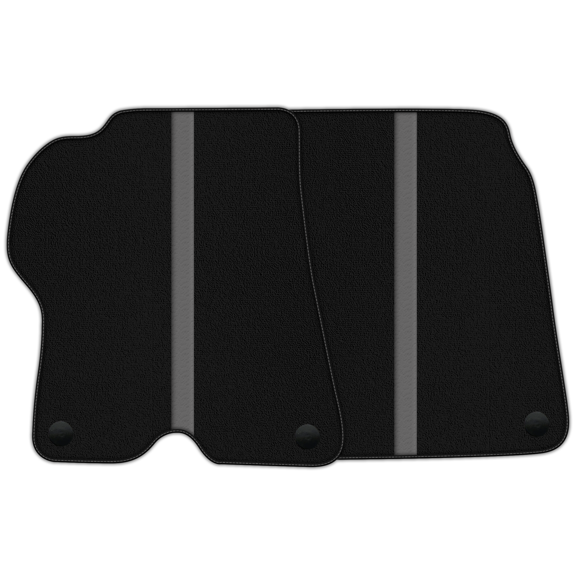 Custom Black Leather Line Floor Mats for Ferrari California 2008-2014