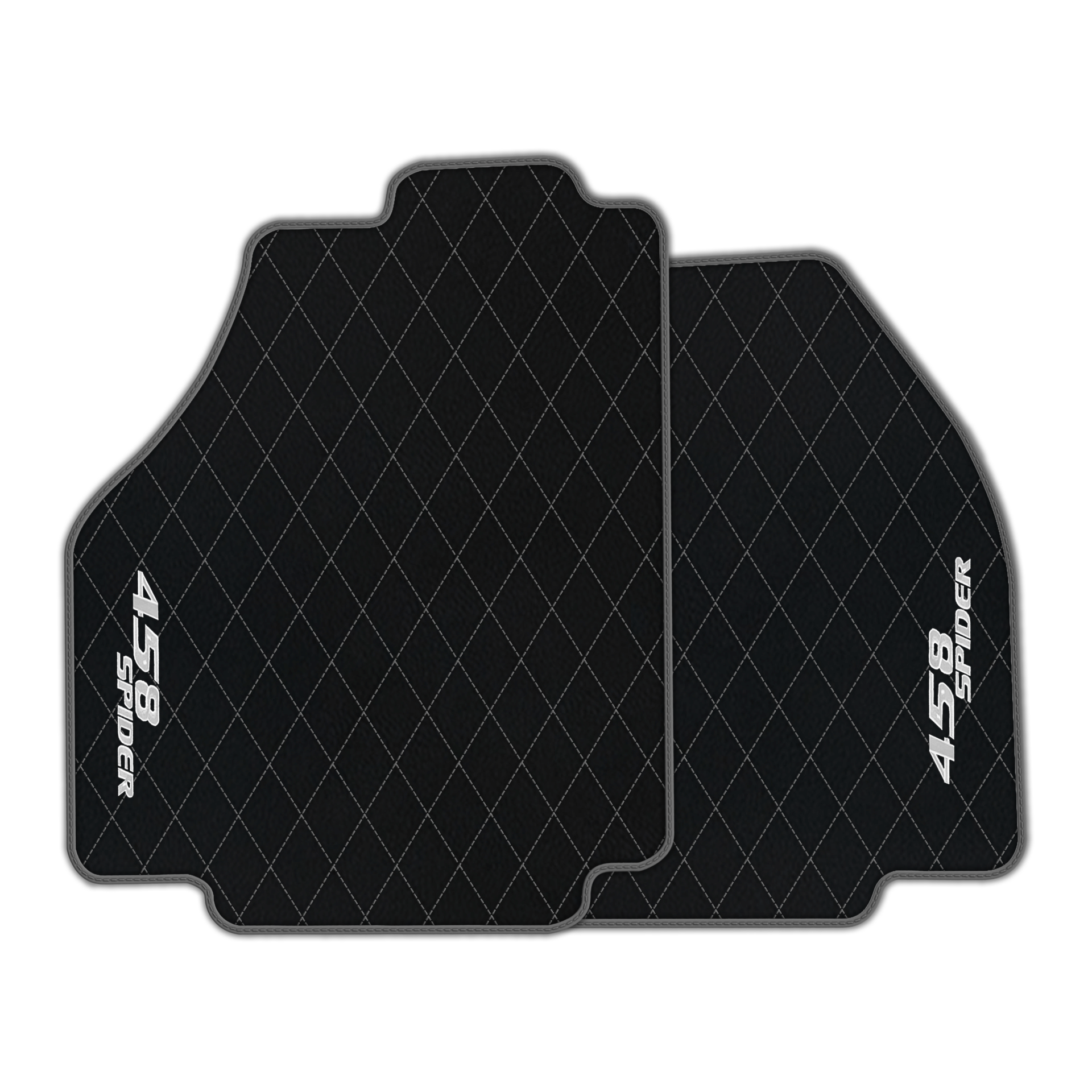 Premium Black Leather Floor Mats for Ferrari 458 Speciale (2012-2015)
