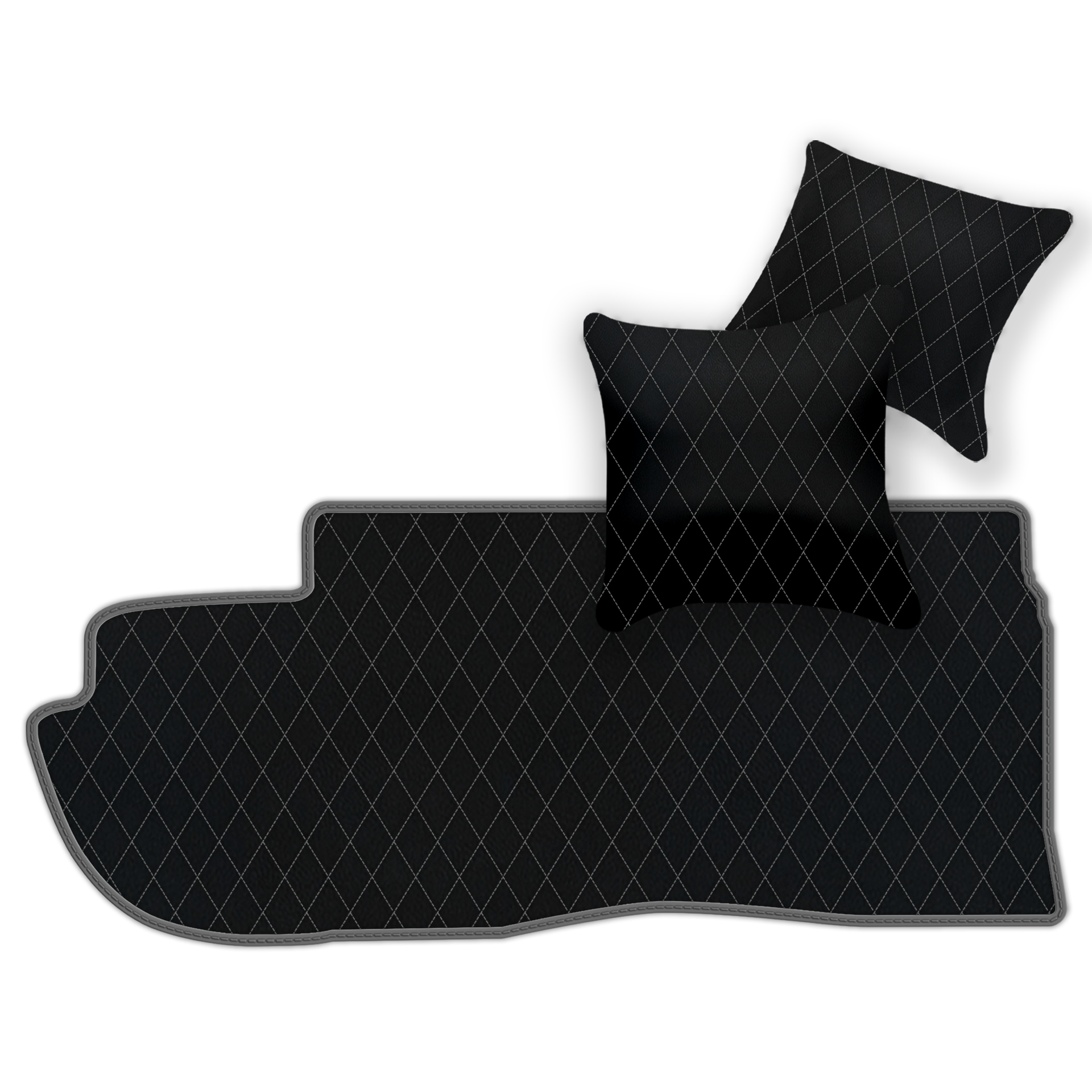 Custom Black Leather Floor Mats for Ferrari 599 Coupe (2006-2012)