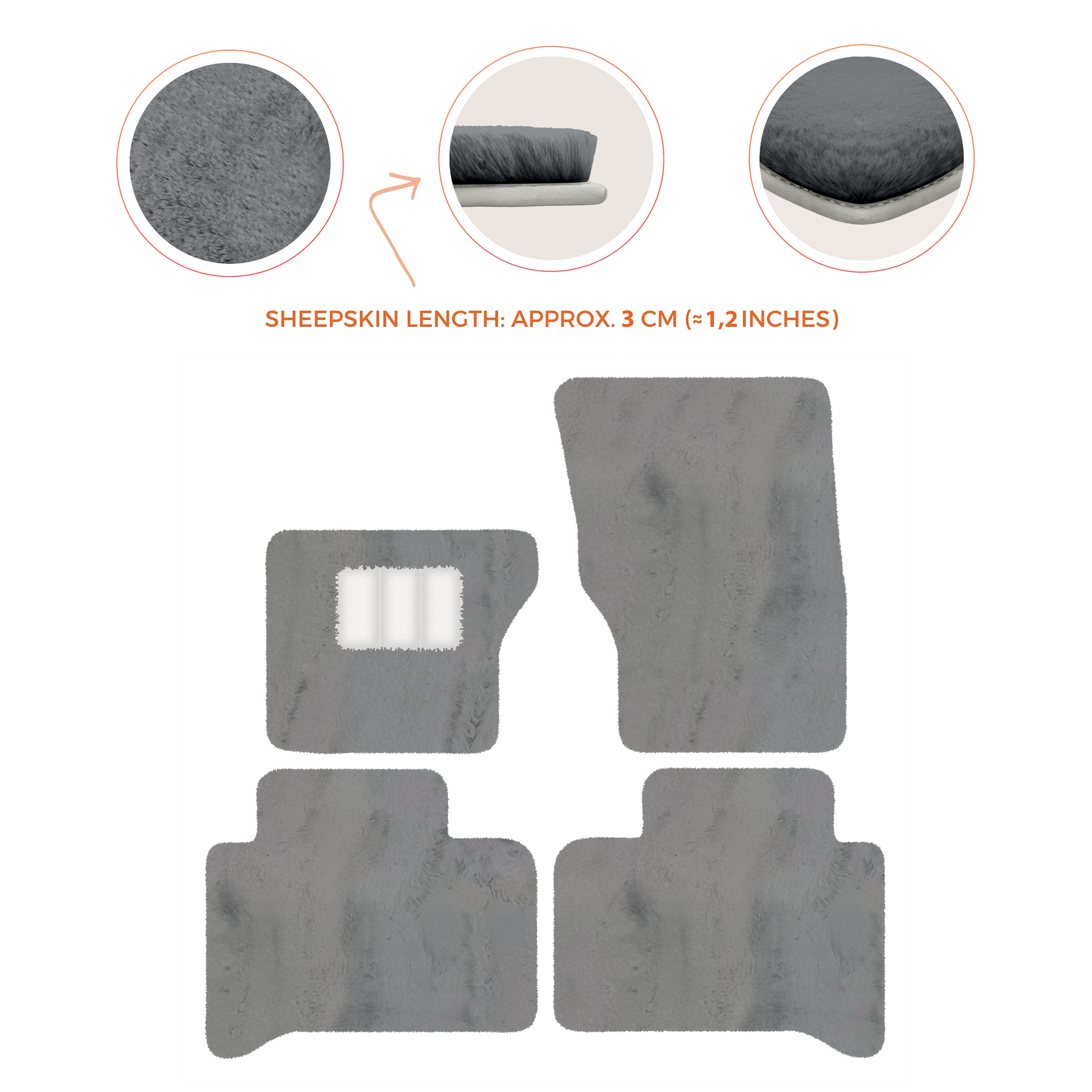 Luxury Sheepskin Floor Mats for Range Rover Velar (2017-2024)