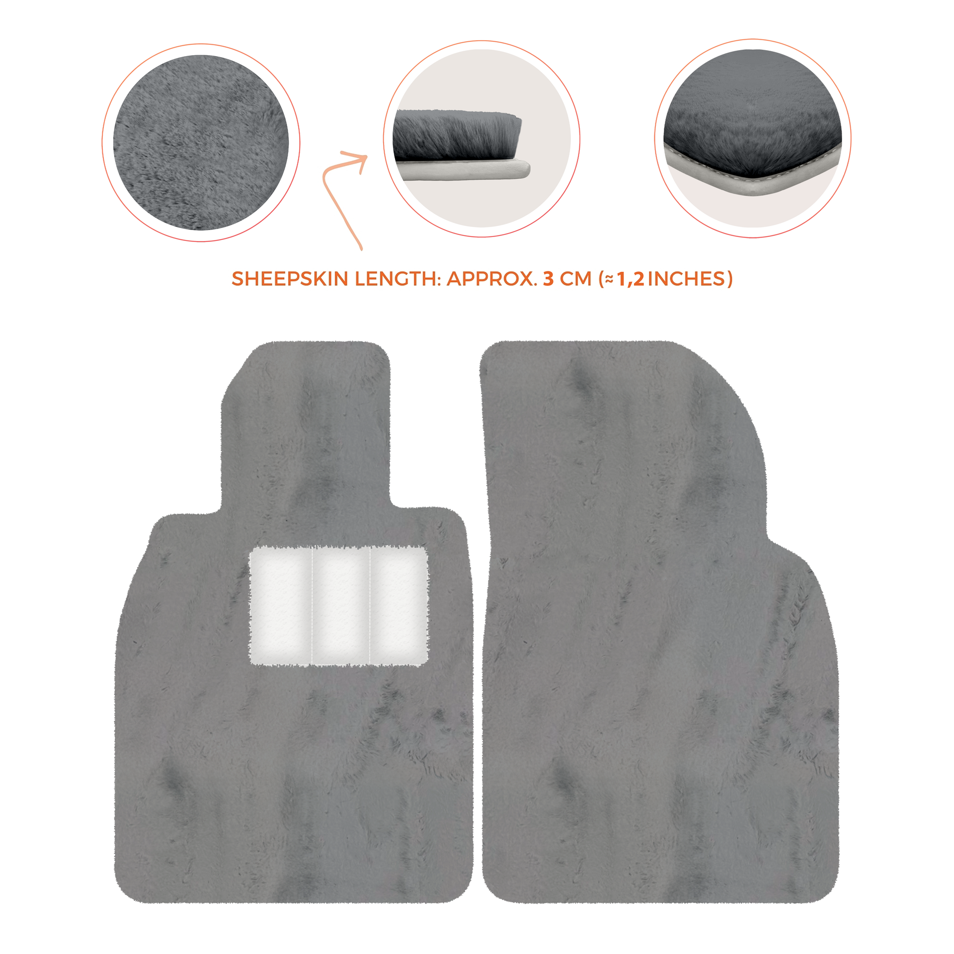 Deluxe Luxury Sheepskin Floor Mats for Porsche 911 SC (1978-1984)