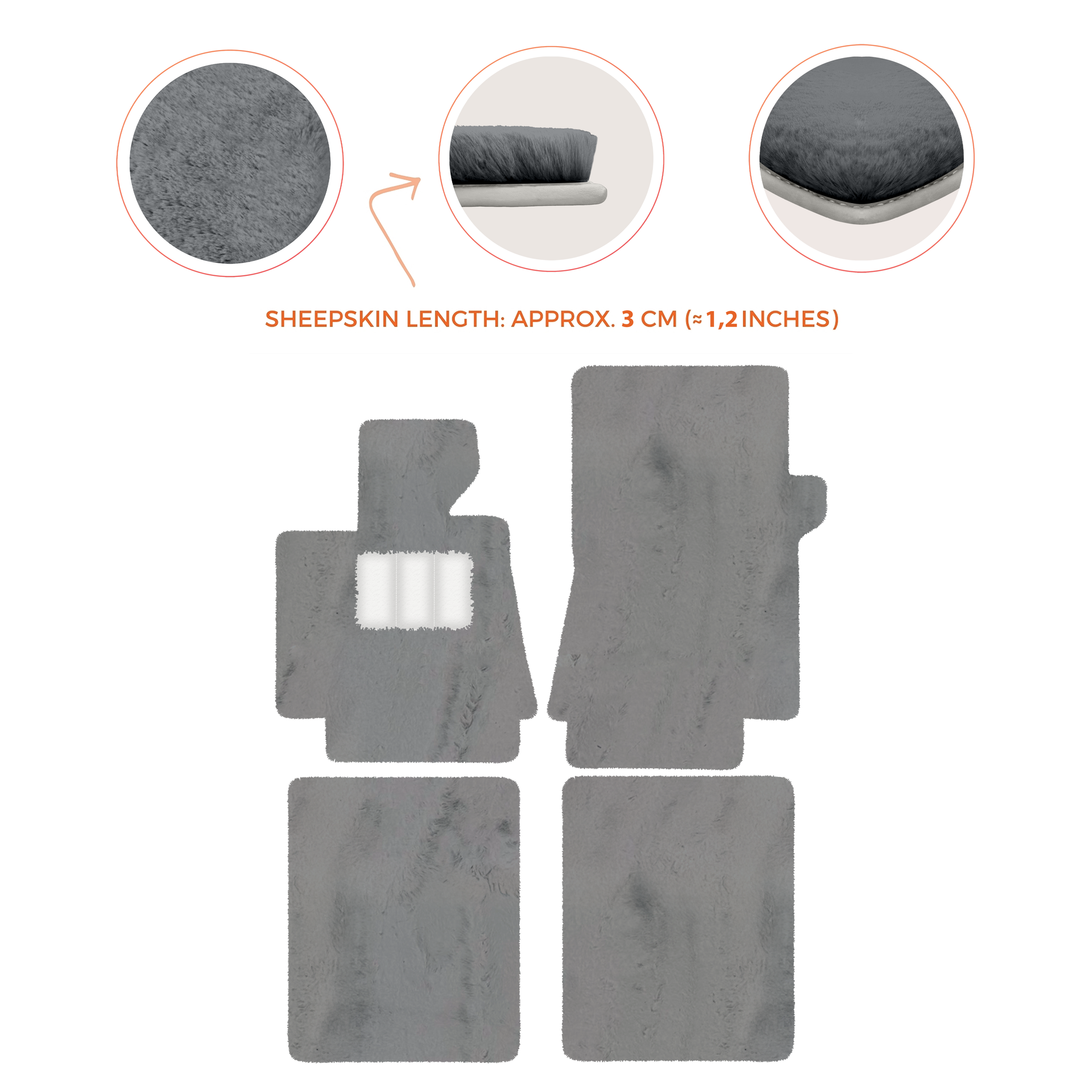 Luxurious Premium Sheepskin Floor Mats for Bentley Arnage (1998-2009)