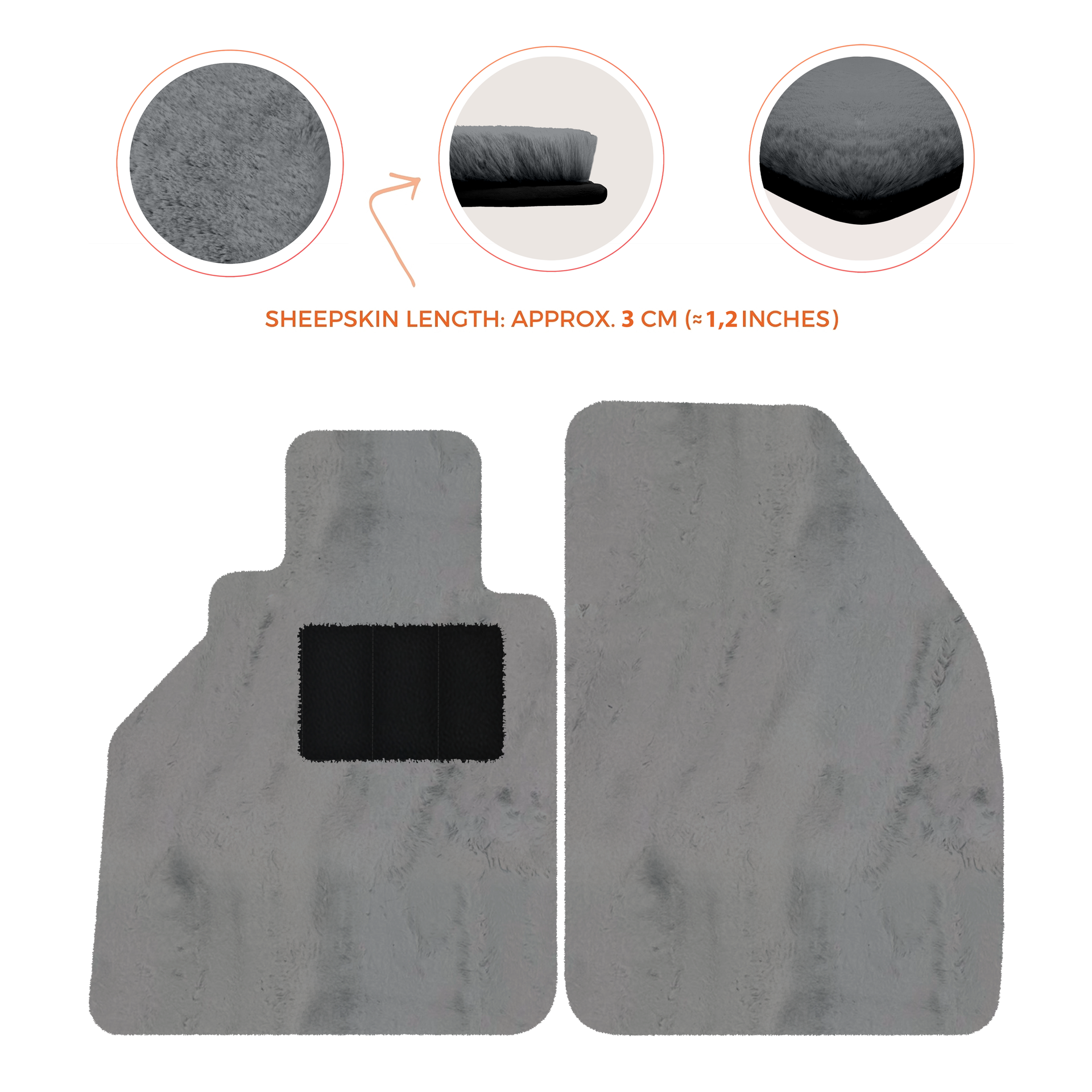 Premium Sheepskin Floor Mats for Porsche 986 Boxster (1996-2004)