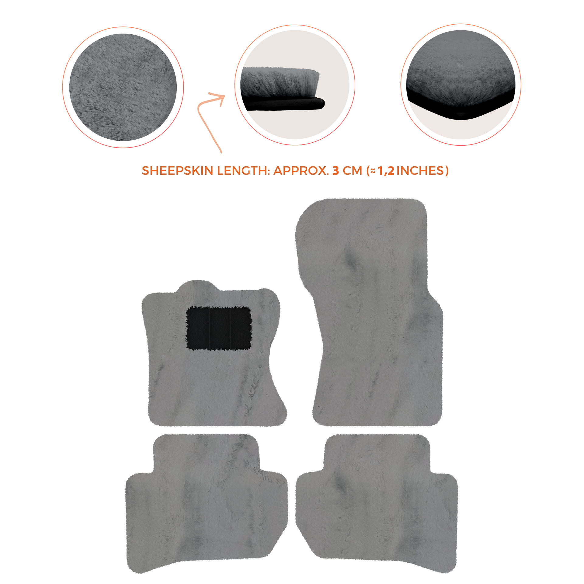 Premium Sheepskin Floor Mats for 2010-2013 Range Rover Sport