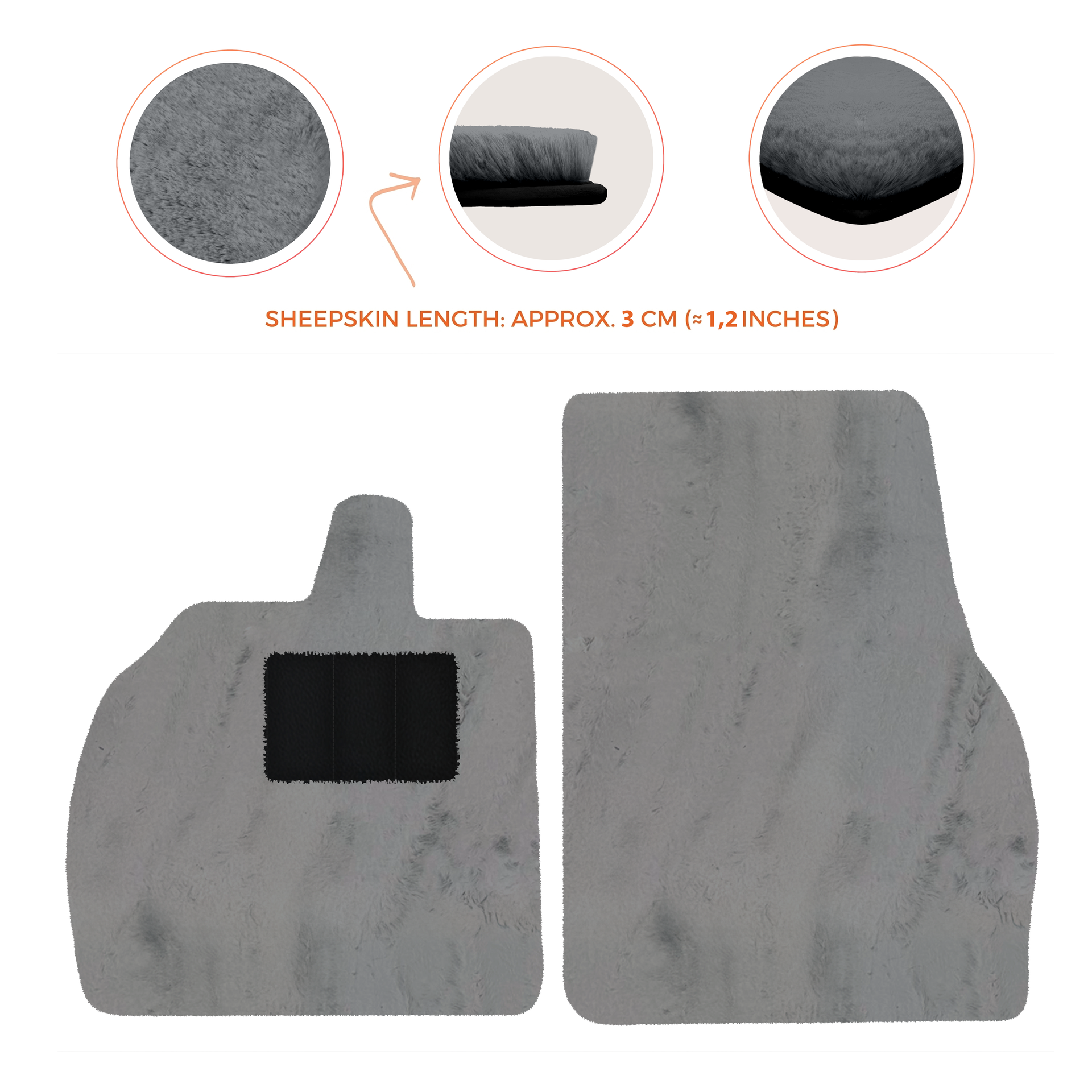 Luxury Sheepskin Floor Mats for Lamborghini Revuelto 2024-2025