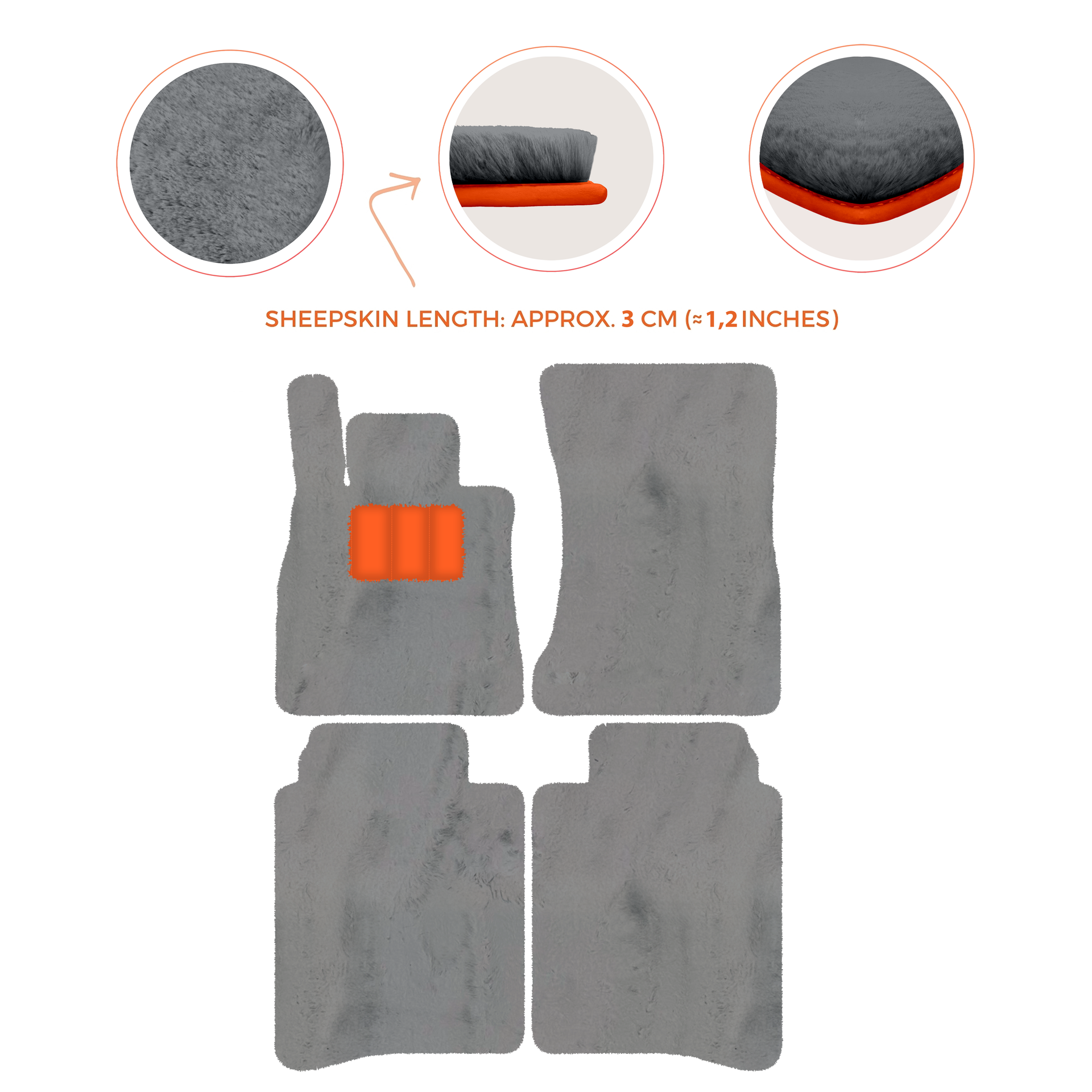 Luxury Sheepskin Floor Mats for Mercedes-Benz S-Class X222 | 2015-2021