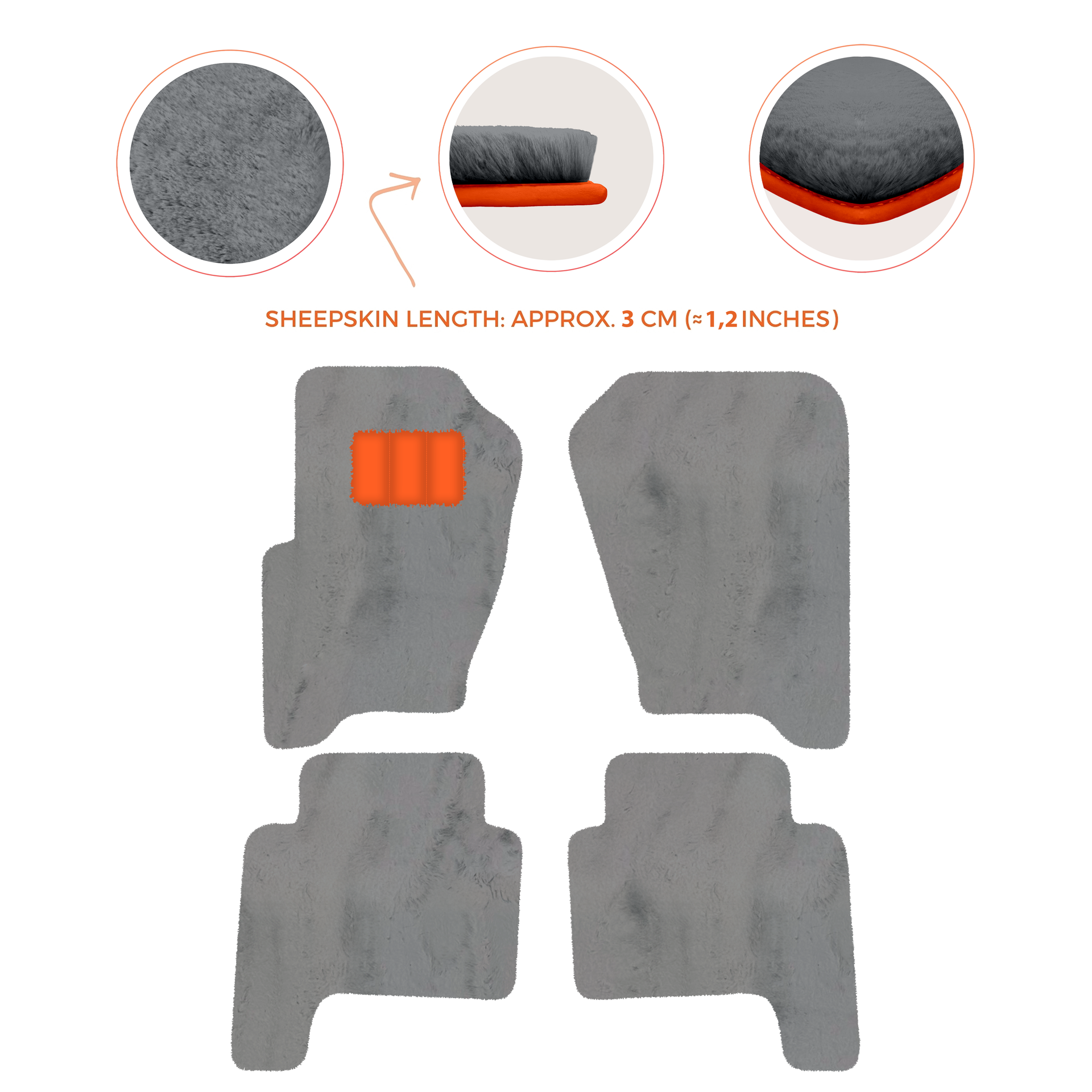 Luxury Sheepskin Floor Mats for Land Rover Discovery (2017-2026)