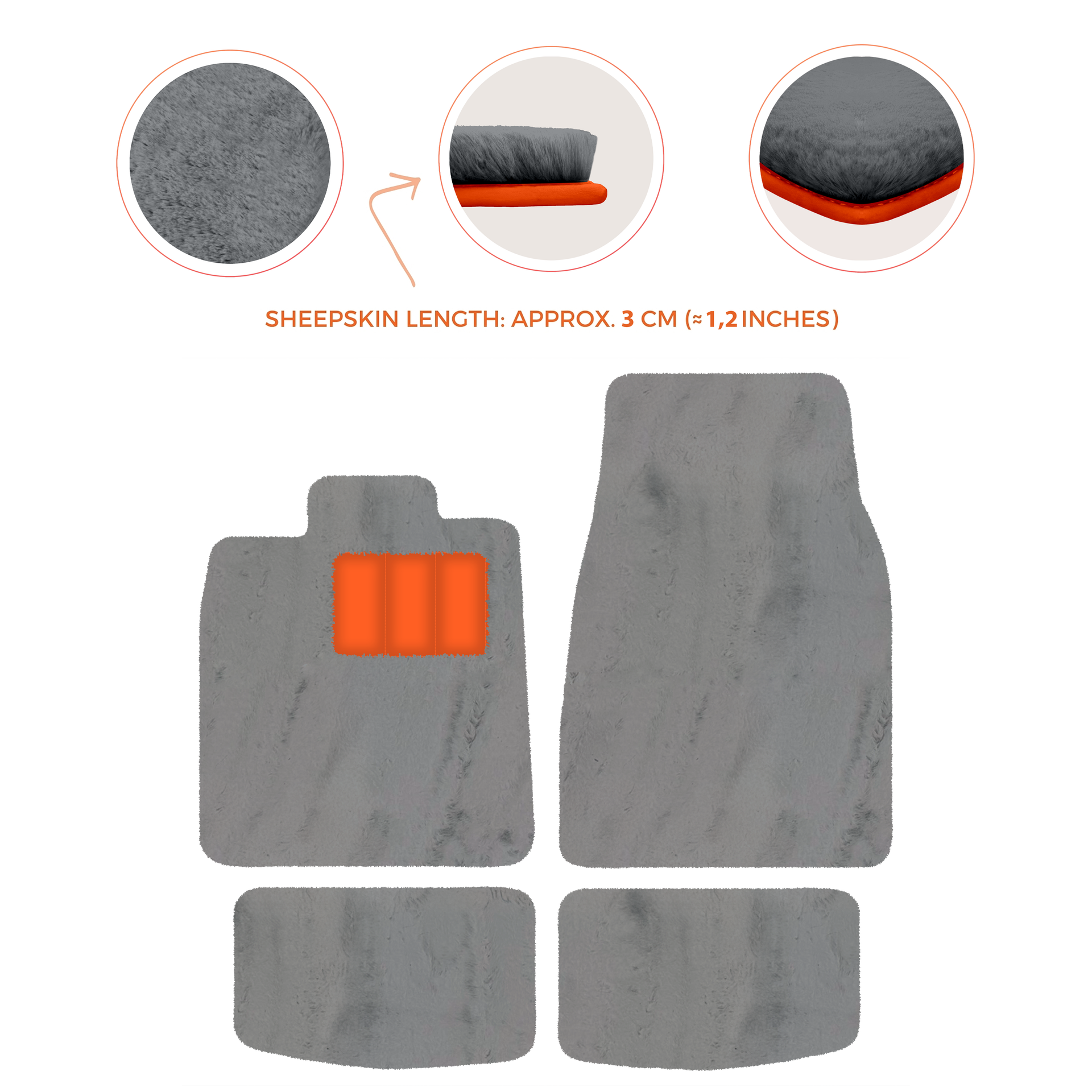 Premium Sheepskin Floor Mats for Porsche Panamera (2009-2016)