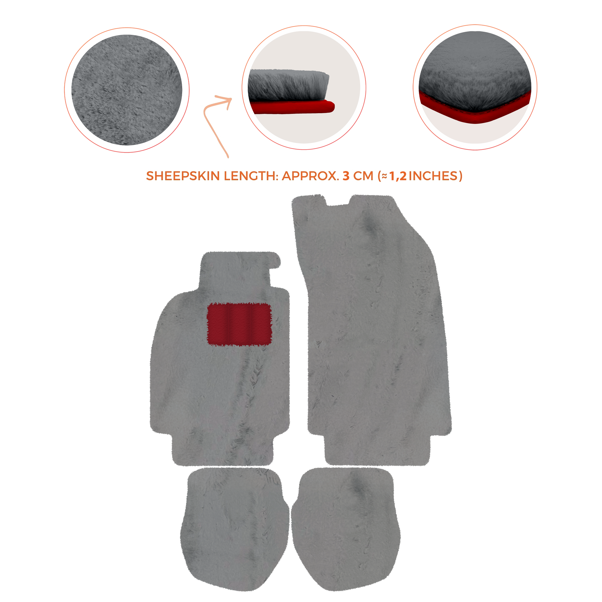 Light Blue Floor Mats for Porsche 964 (1989-1994) with Leather - AutoWin