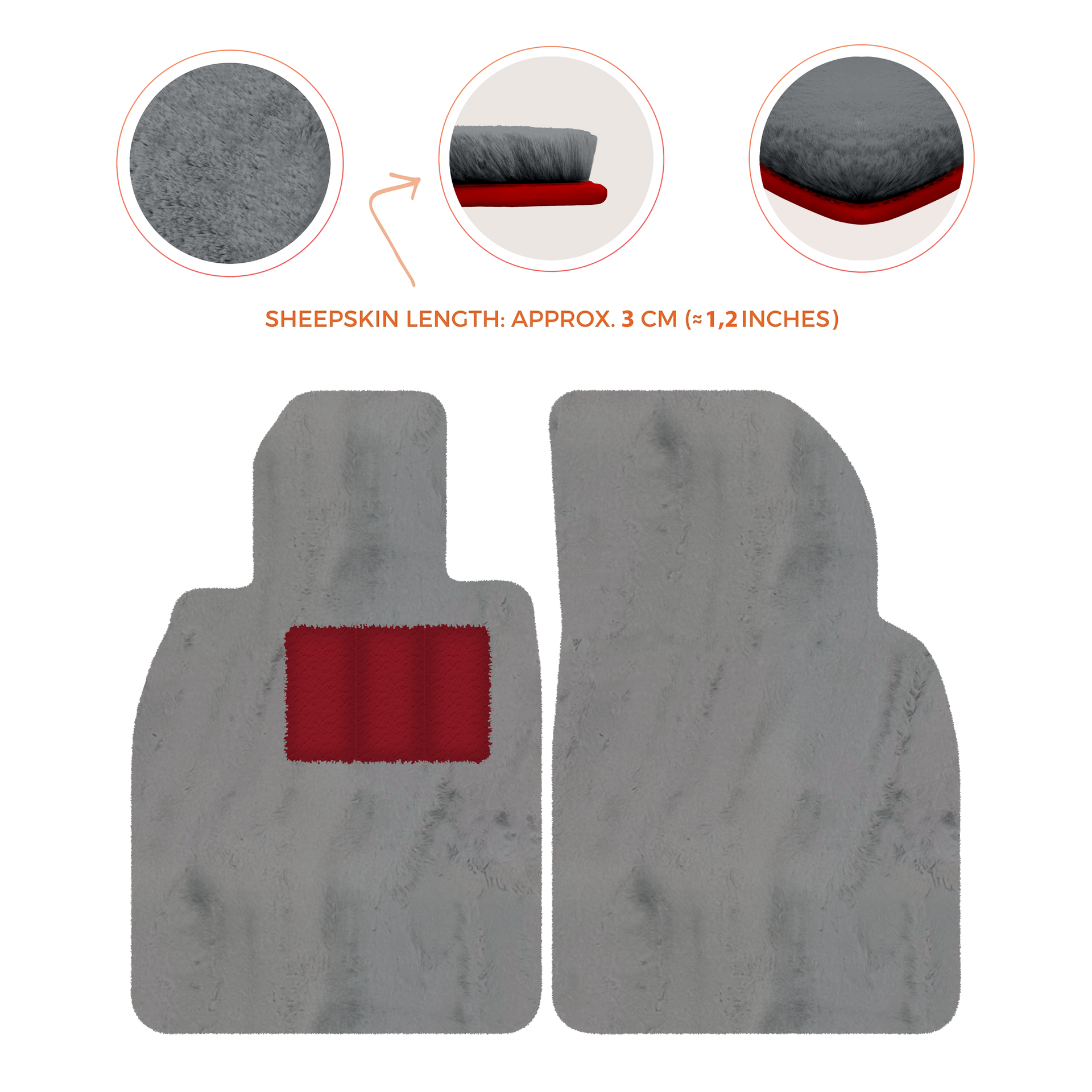 Deluxe Luxury Sheepskin Floor Mats for Porsche 911 SC (1978-1984)