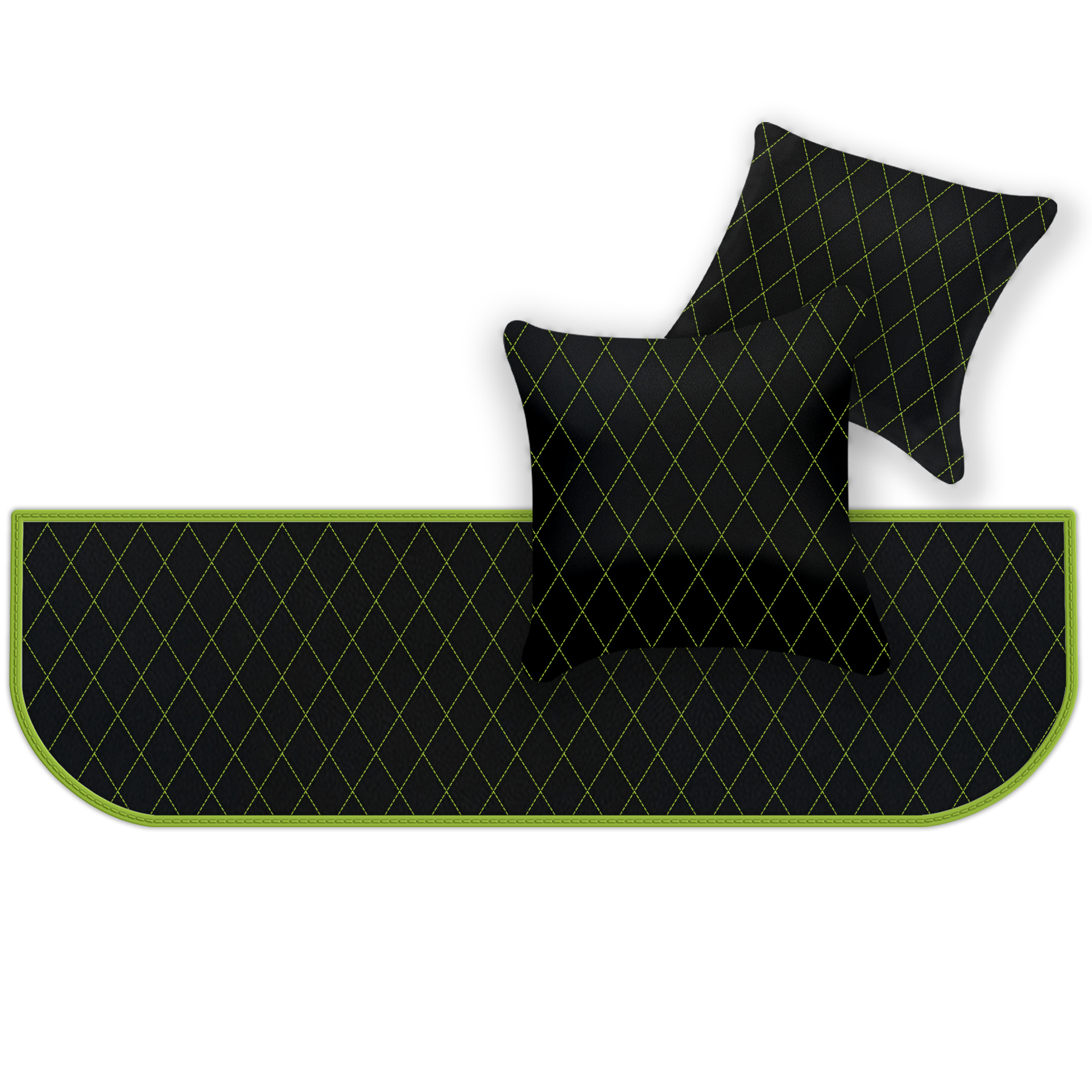 Premium Black Leather Floor Mats for Ferrari 328 GTS (1985-1989)