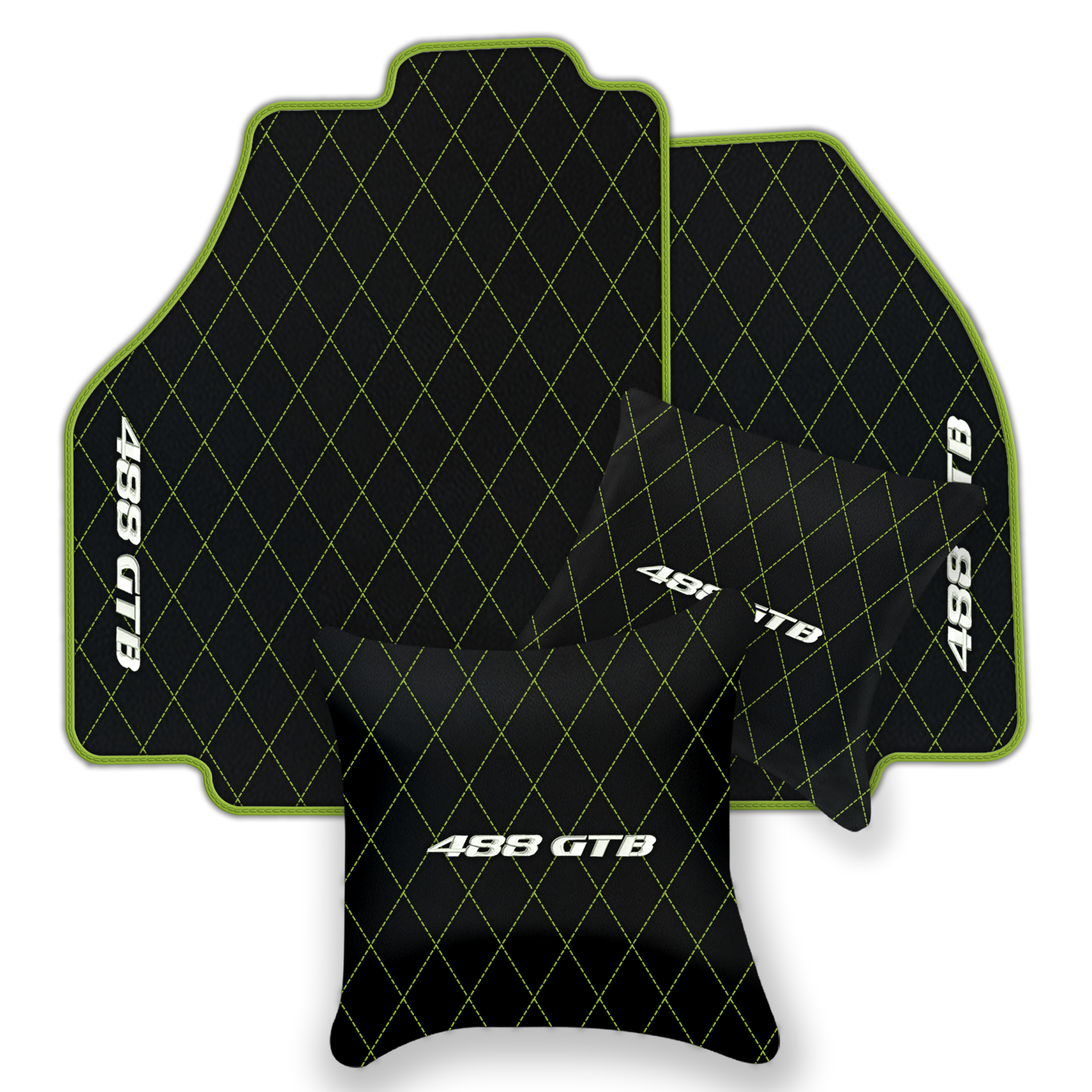 Premium Black Leather Floor Mats for Ferrari 458 Italia (2009-2015)