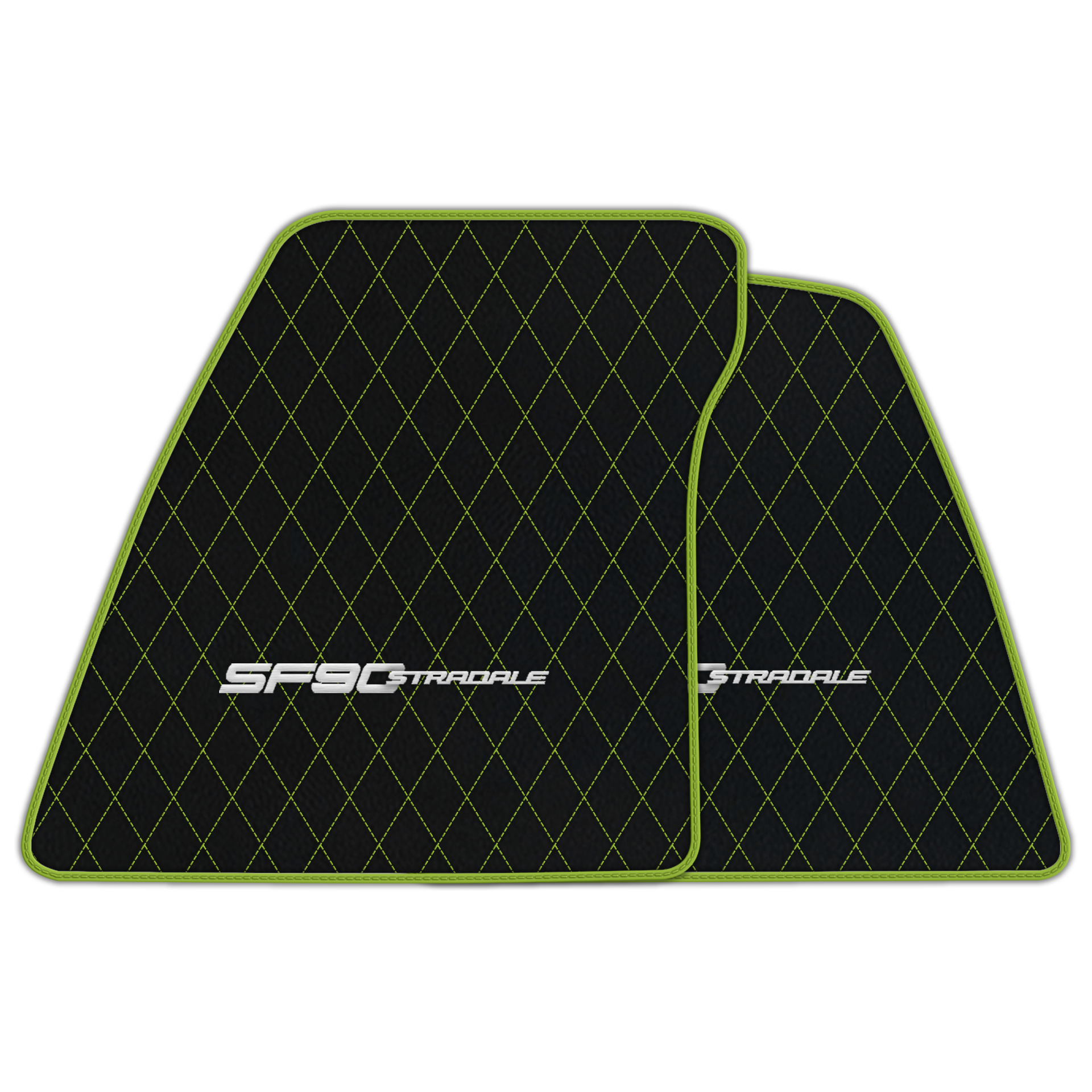 Premium Black Leather Floor Mats for Ferrari 360 (1999-2005)