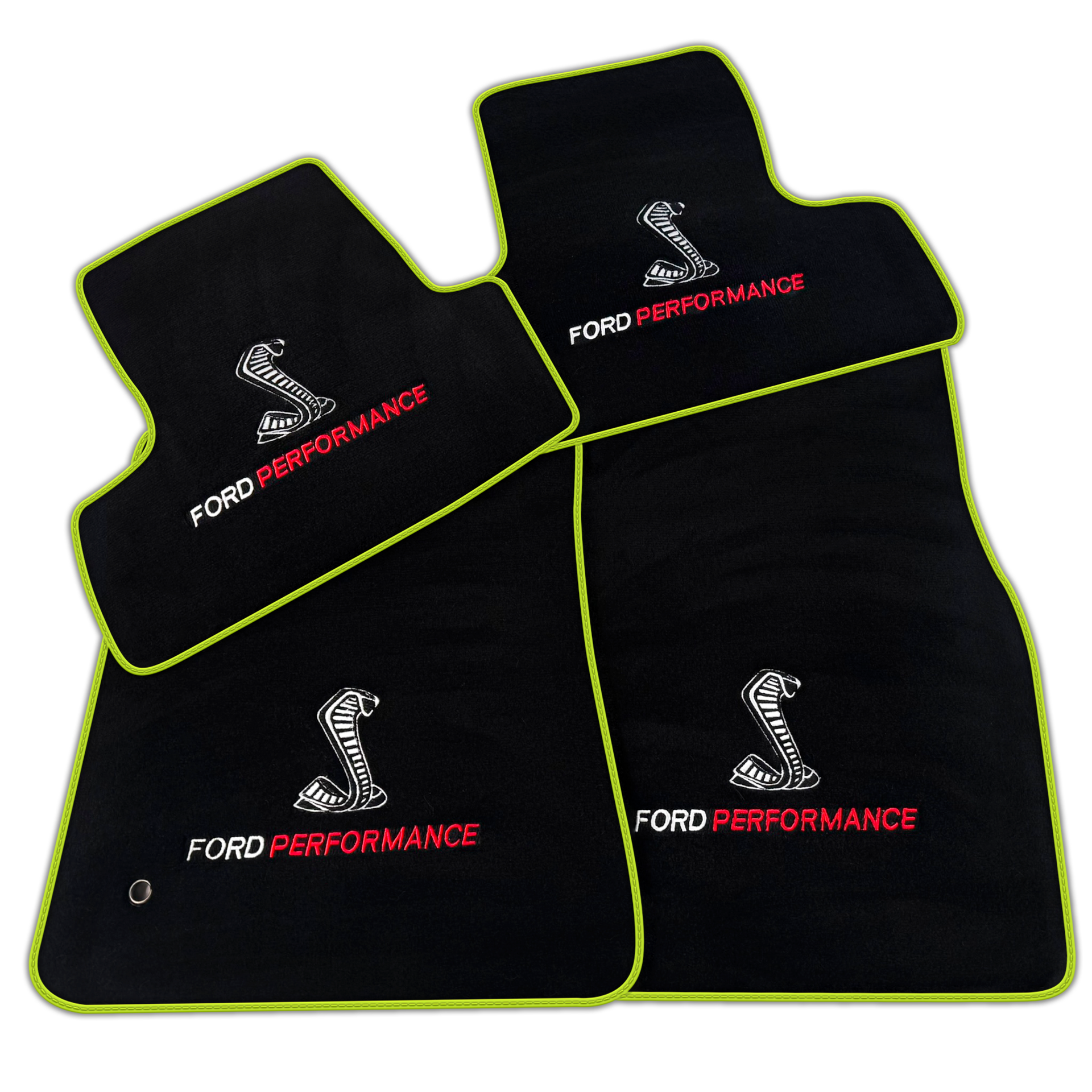 Customizable Black Floor Mats for Ford Mustang VI (2015-2023) Ford Performance