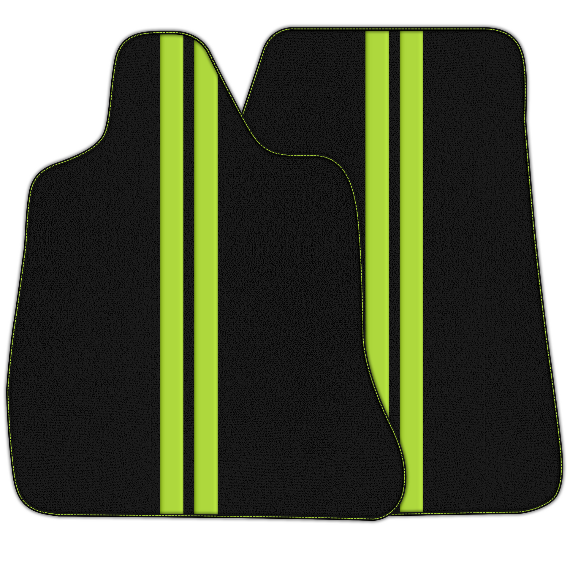 Premium Black Leather-Line Floor Mats for Chevrolet C8 (2020-2024)