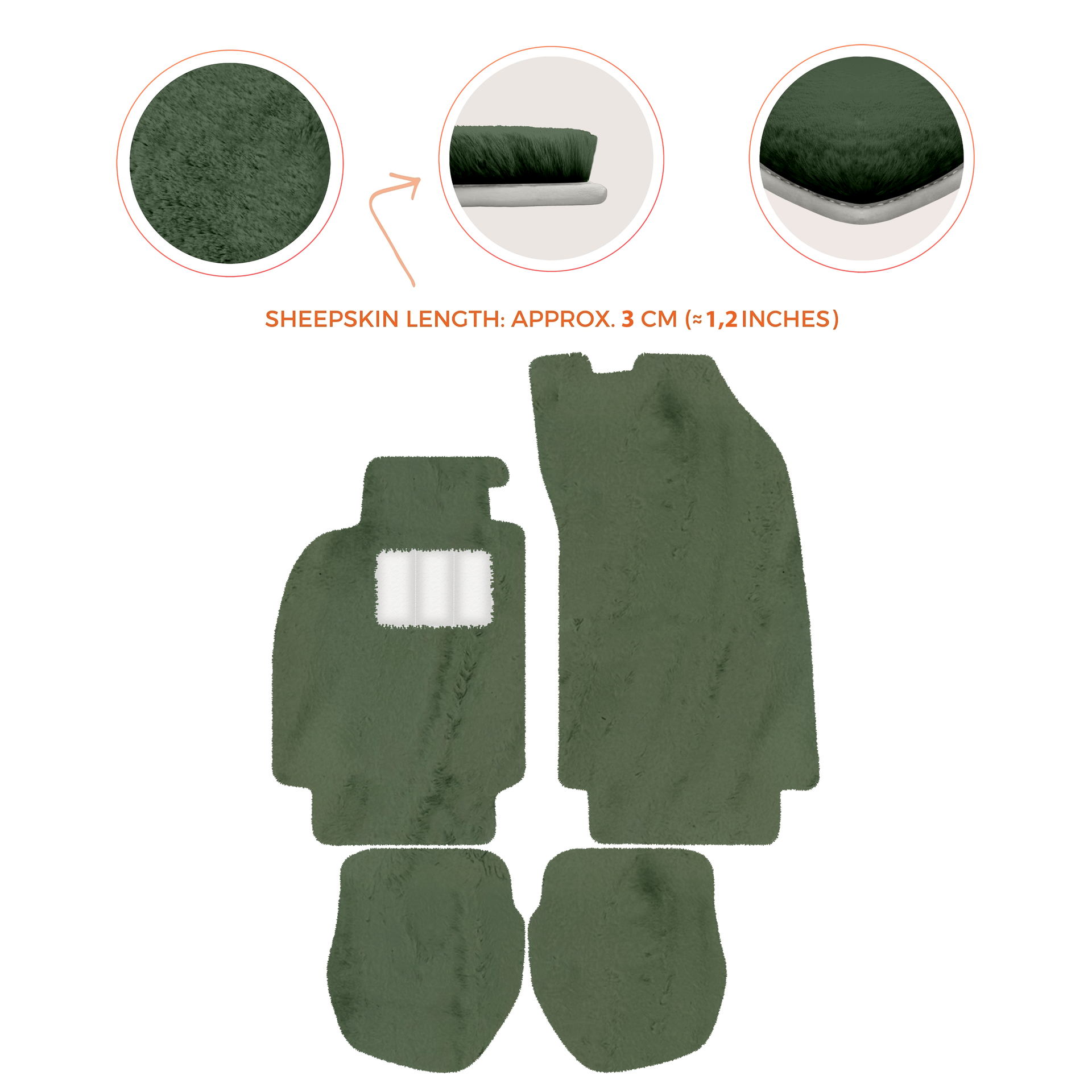 Light Blue Floor Mats for Porsche 964 (1989-1994) with Leather - AutoWin