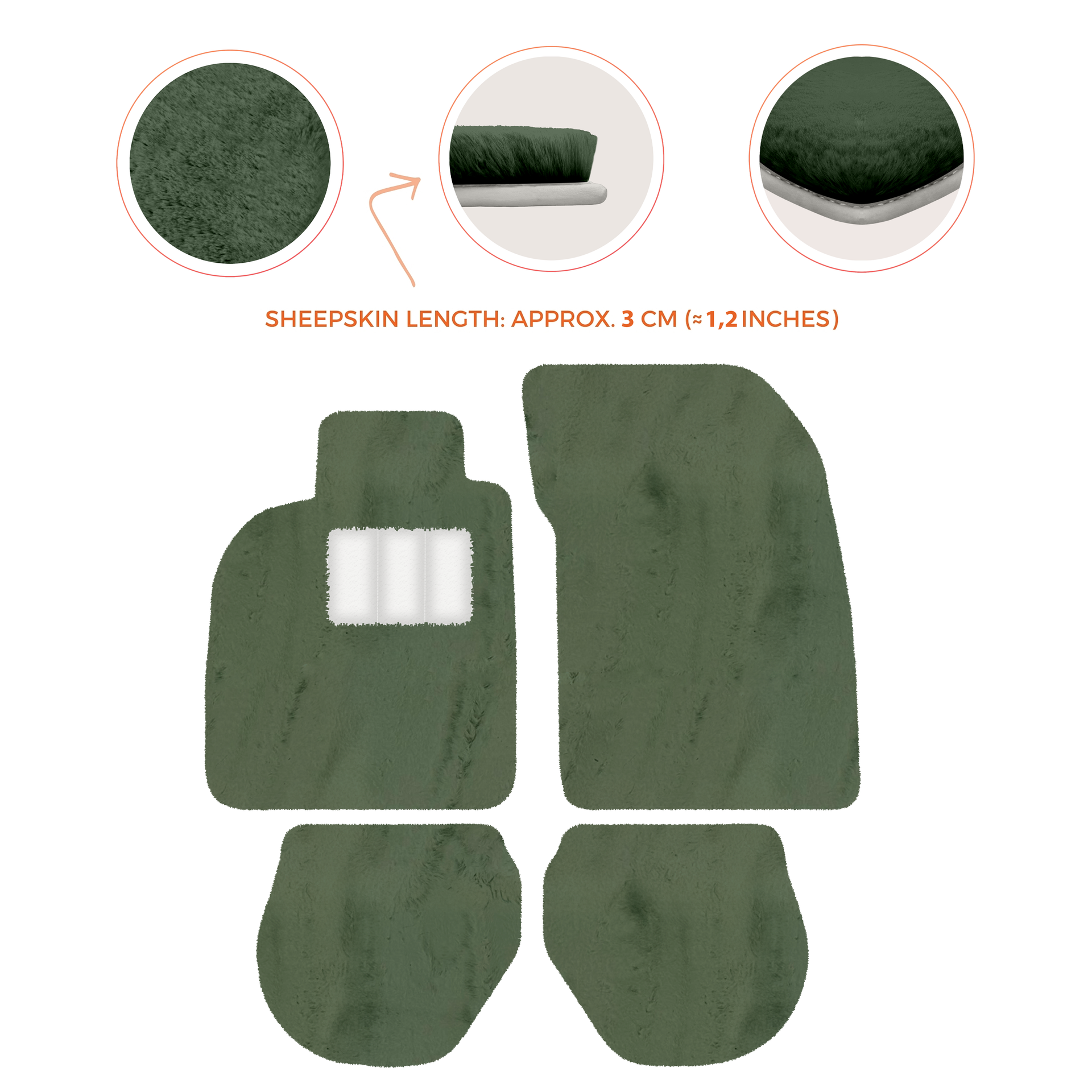 Customizable Leather Floor Mats with Divario Pattern for Porsche 911 - 993 (1994-1998) - AutoWin