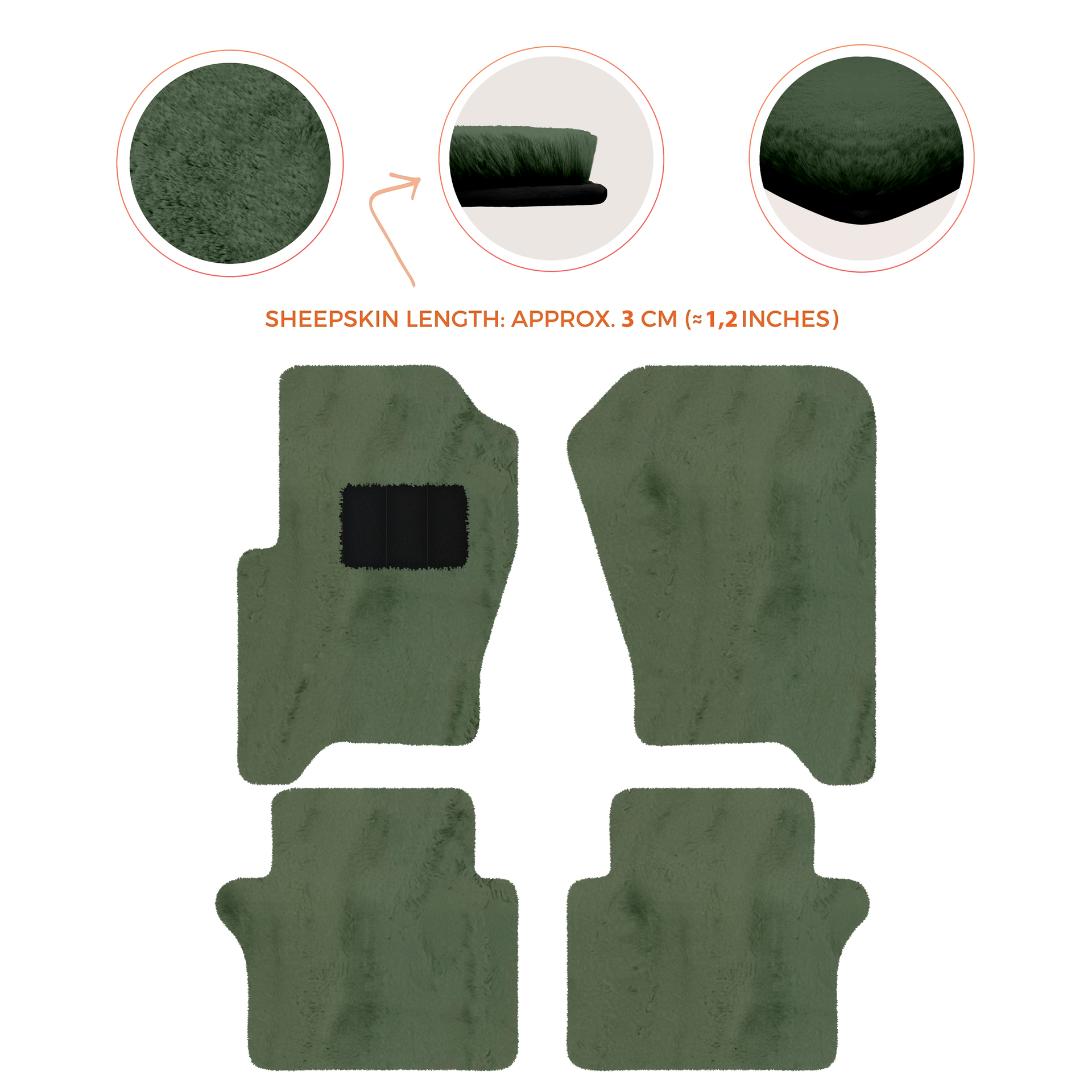 Luxury Sheepskin Floor Mats for Your Range Rover Sport 2005-2010