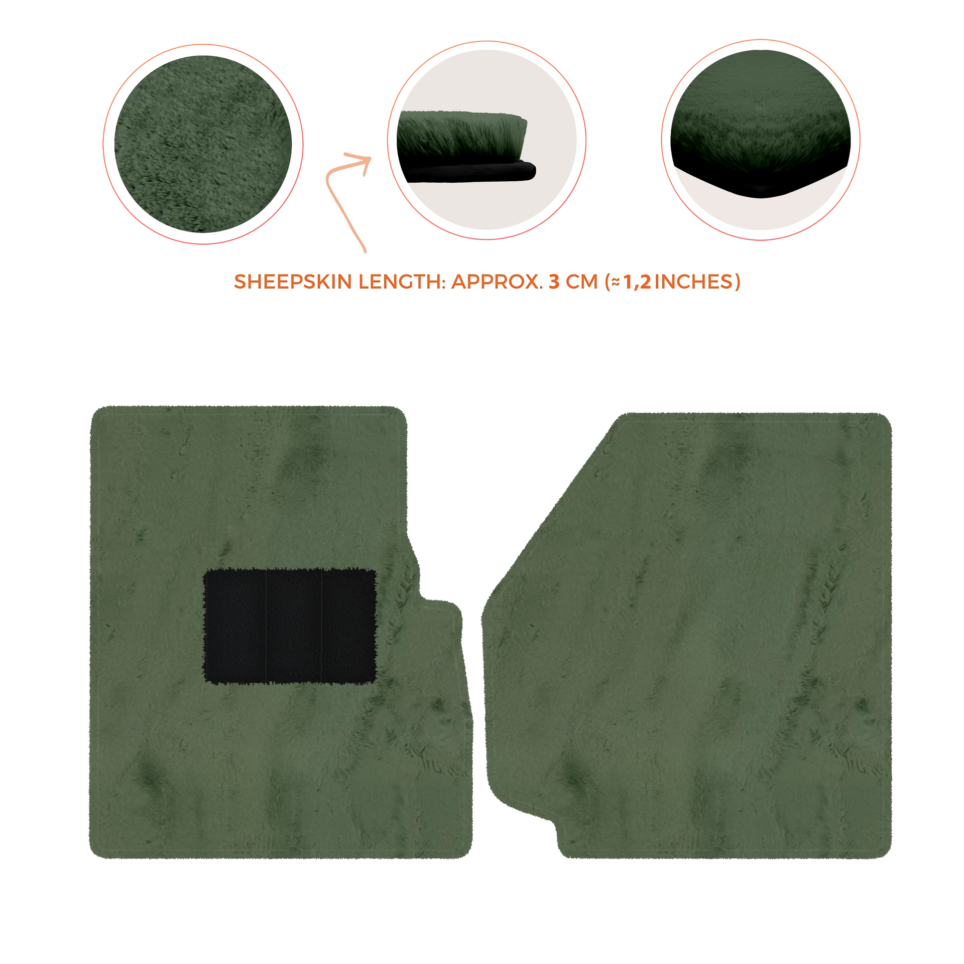 Premium Sheepskin Floor Mats for Land Rover Discovery (2004-2009)