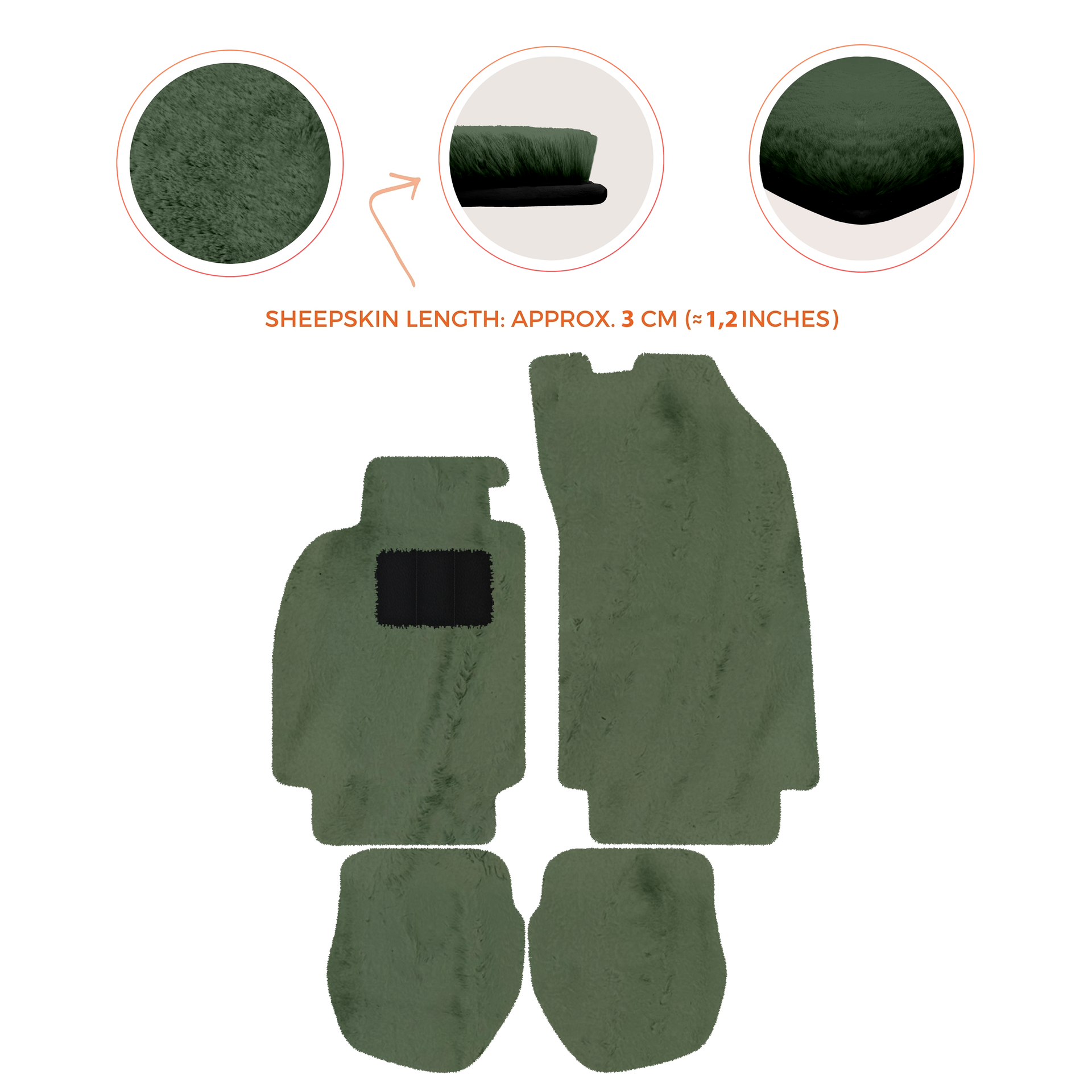 Light Blue Floor Mats for Porsche 964 (1989-1994) with Leather - AutoWin