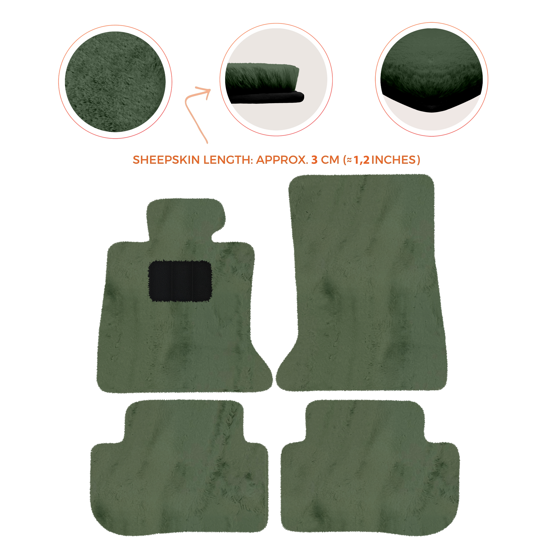 Premium Sheepskin Floor Mats for Rolls-Royce RR2 Dawn (2015-2023)
