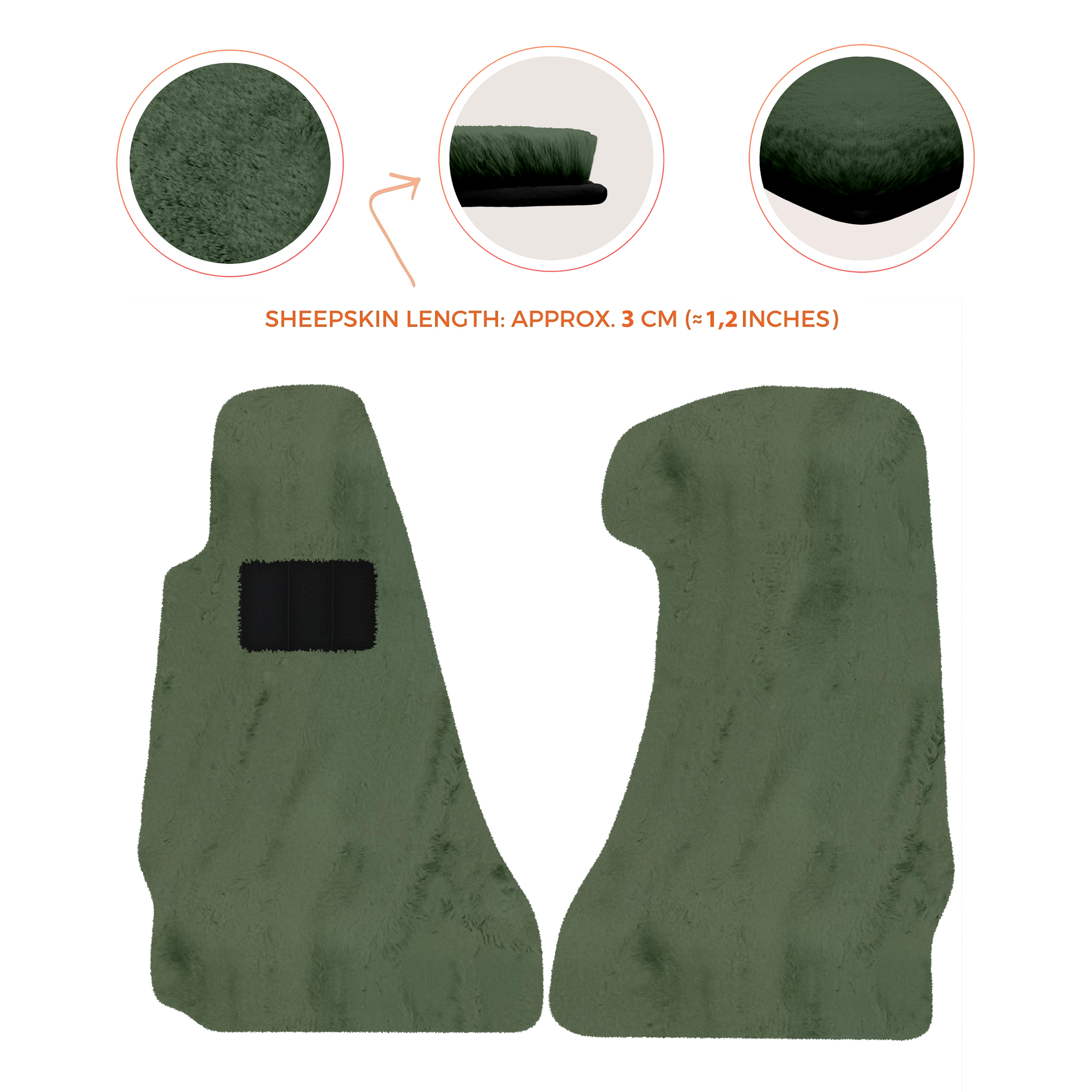 Premium Sheepskin Floor Mats for Aston Martin V8 Vantage (2006-2017)