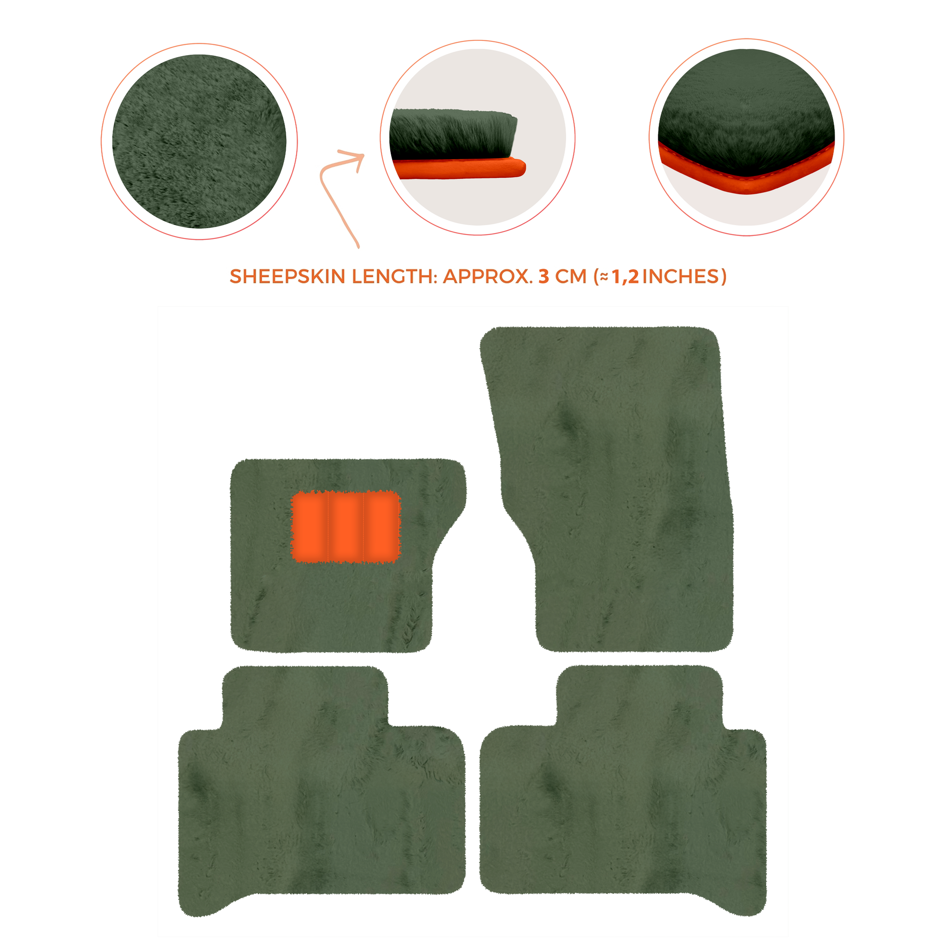 Luxury Sheepskin Floor Mats for Range Rover Velar (2017-2024)