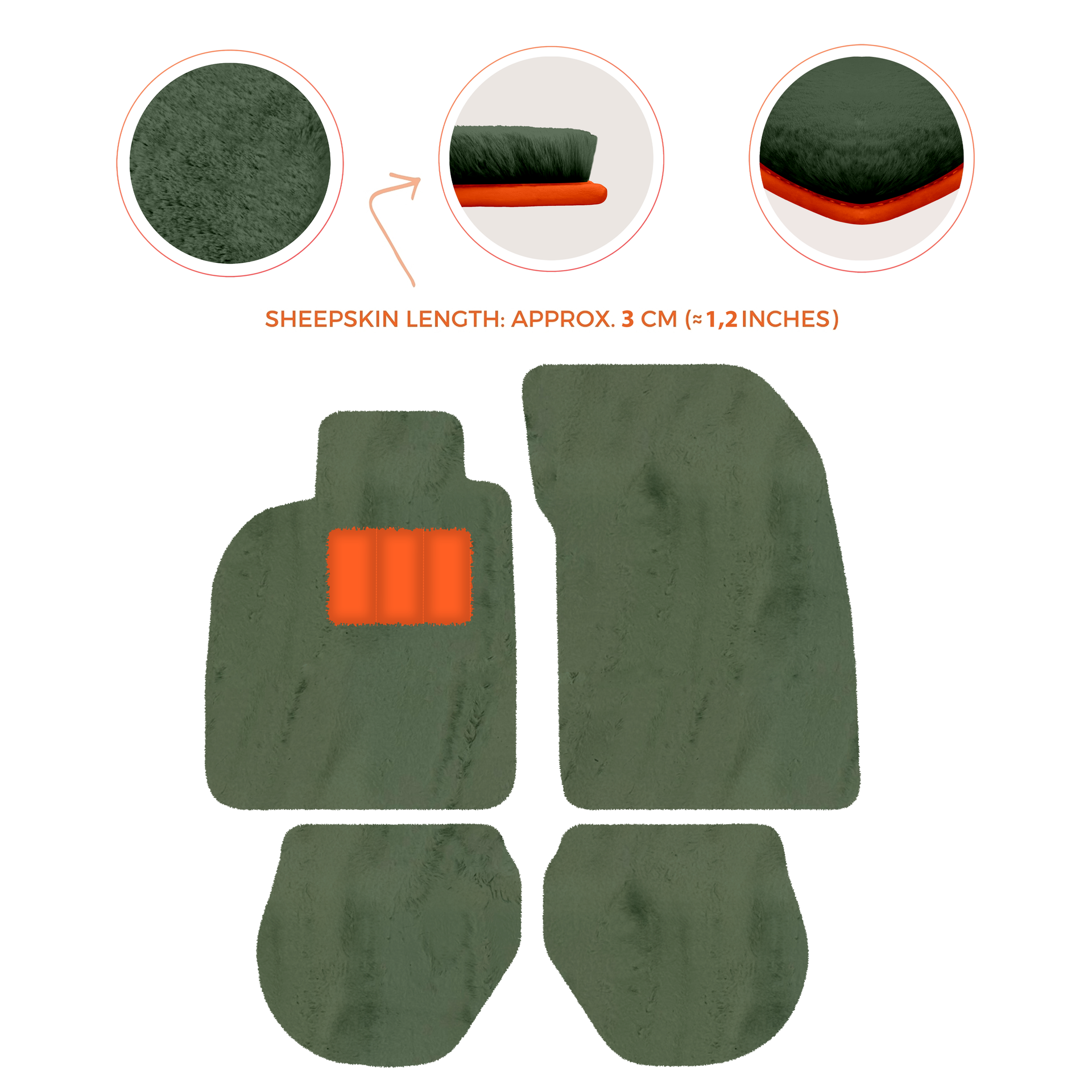 Customizable Leather Floor Mats with Divario Pattern for Porsche 911 - 993 (1994-1998) - AutoWin