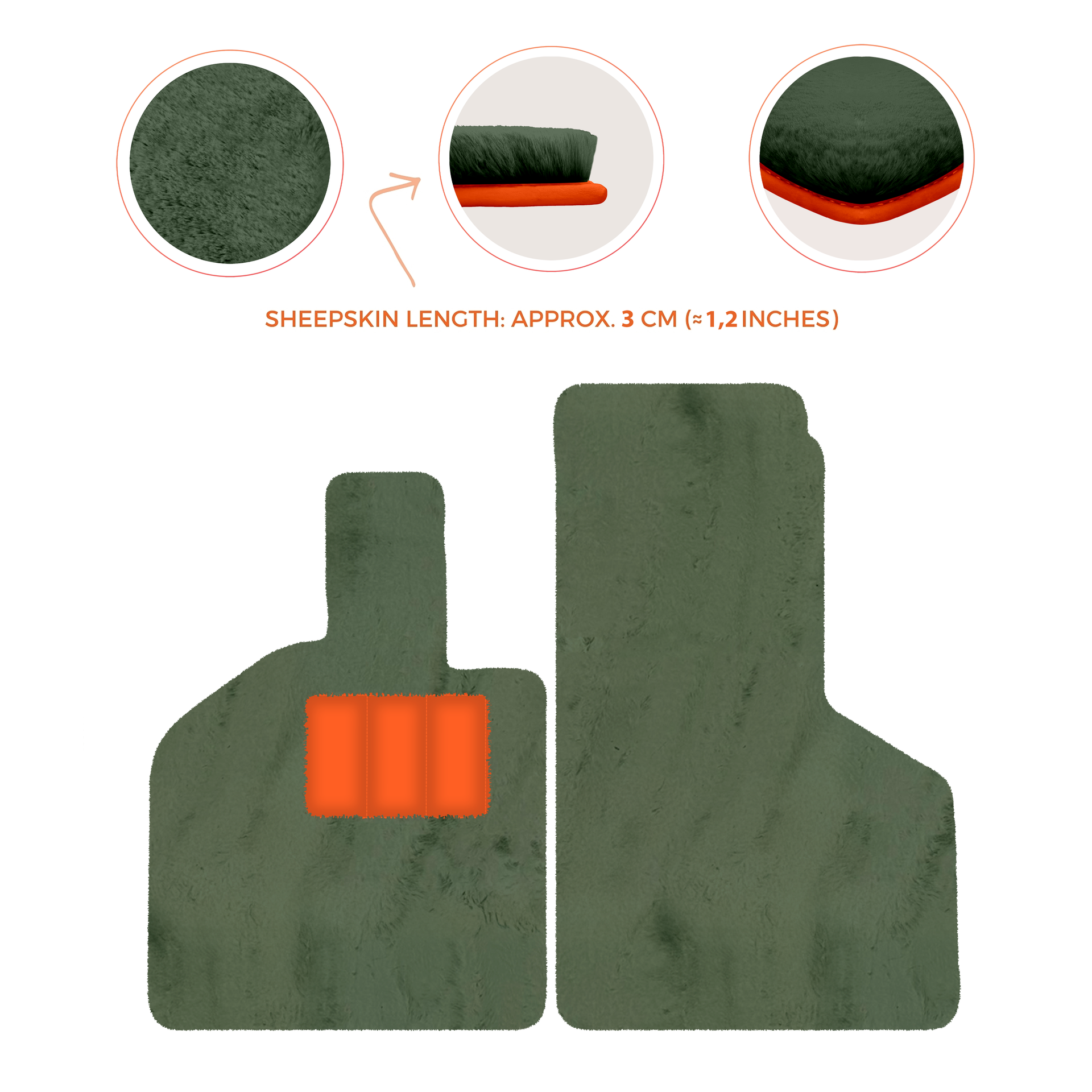 Luxury Sheepskin Floor Mats for Lamborghini Gallardo (2004-2014)