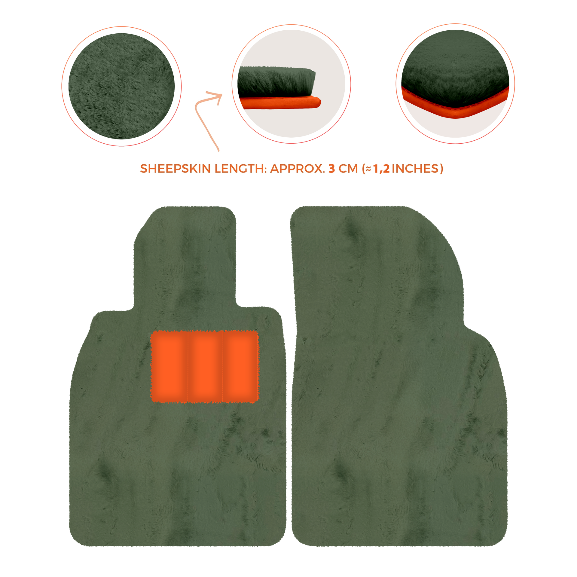 Deluxe Luxury Sheepskin Floor Mats for Porsche 911 SC (1978-1984)