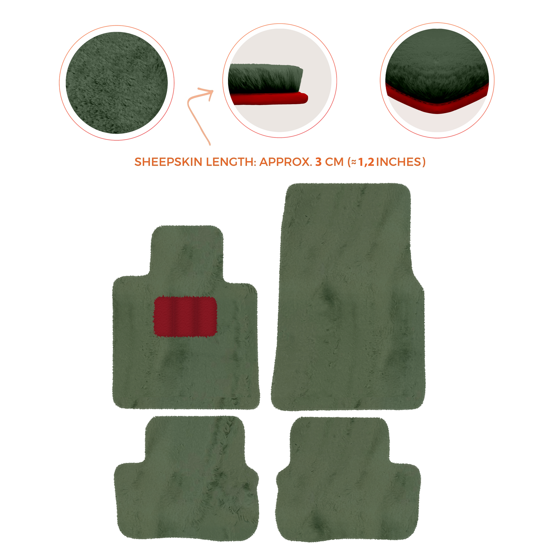 Premium Sheepskin Floor Mats for Rolls-Royce Cullinan (2018-2025)