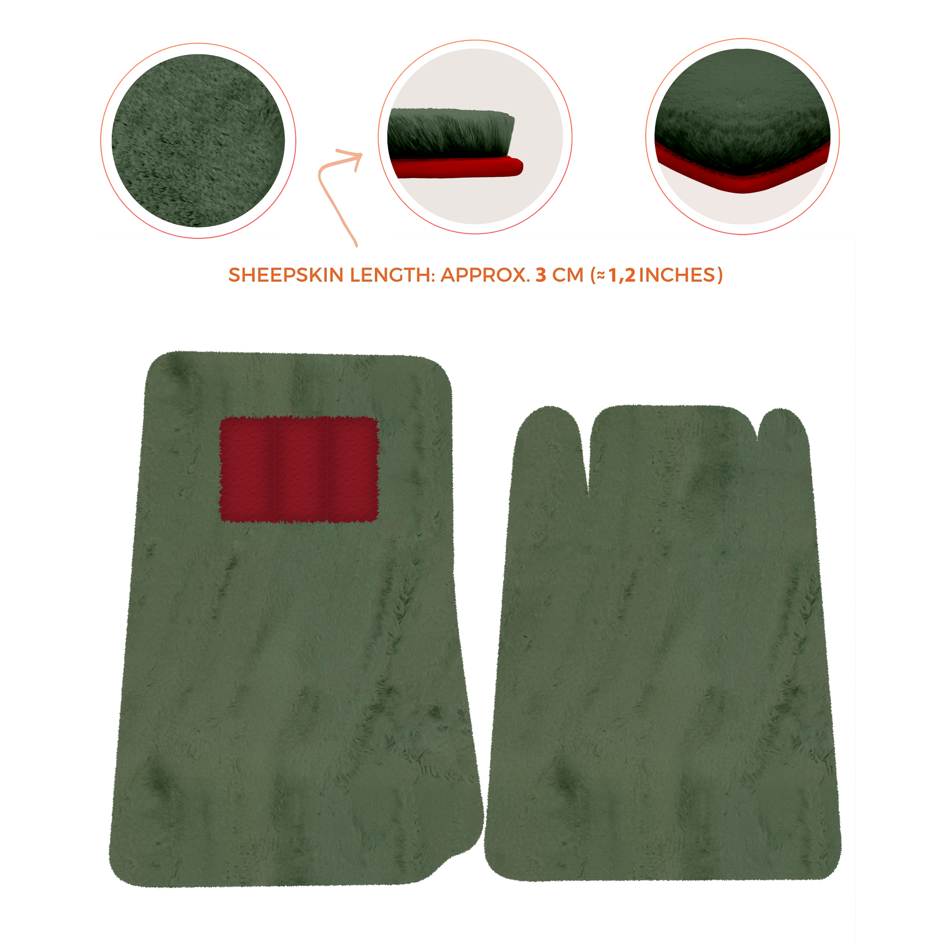 Lamborghini Jalpa Sheepskin Floor Mats (1981-1988) - Premium Luxury