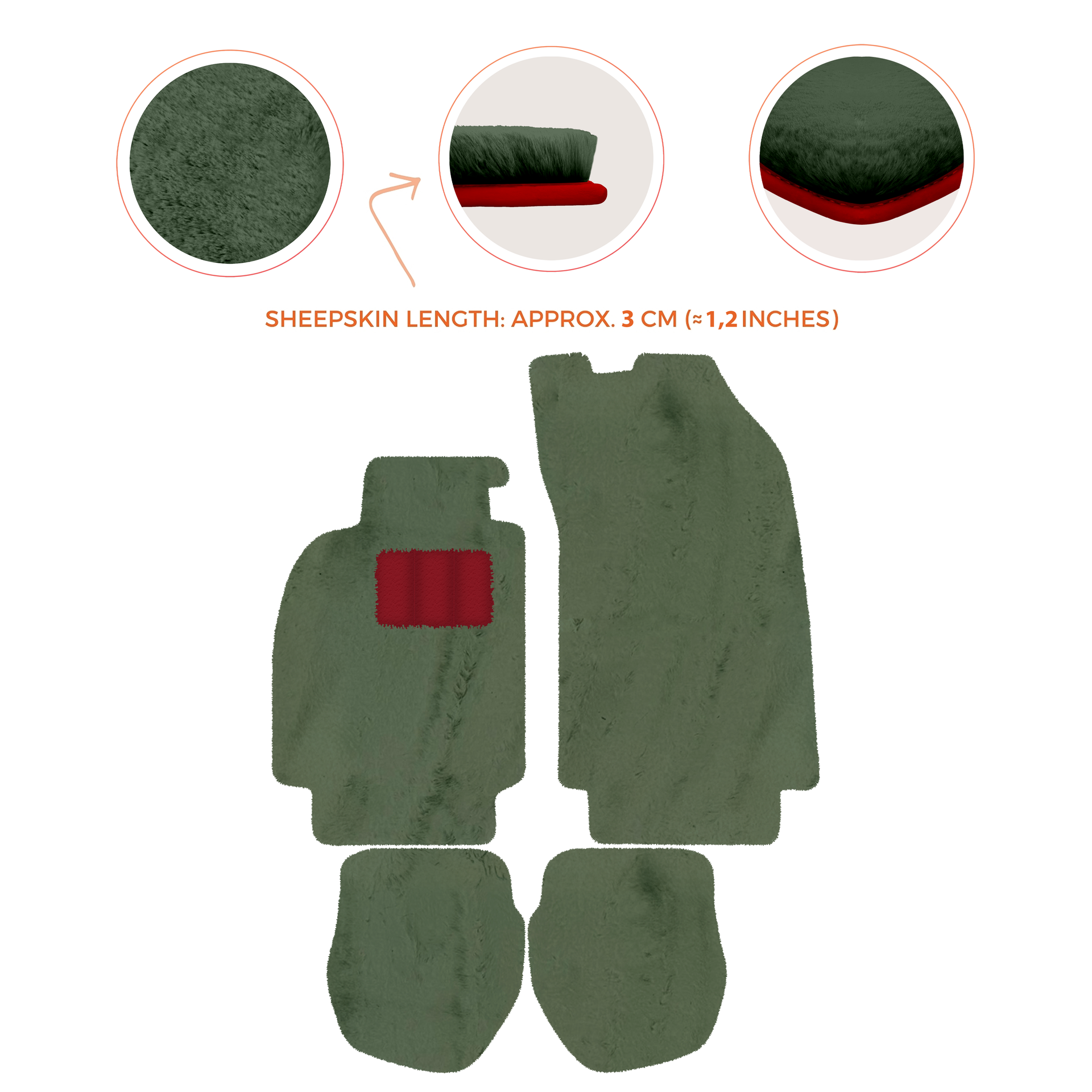 Light Blue Floor Mats for Porsche 964 (1989-1994) with Leather - AutoWin