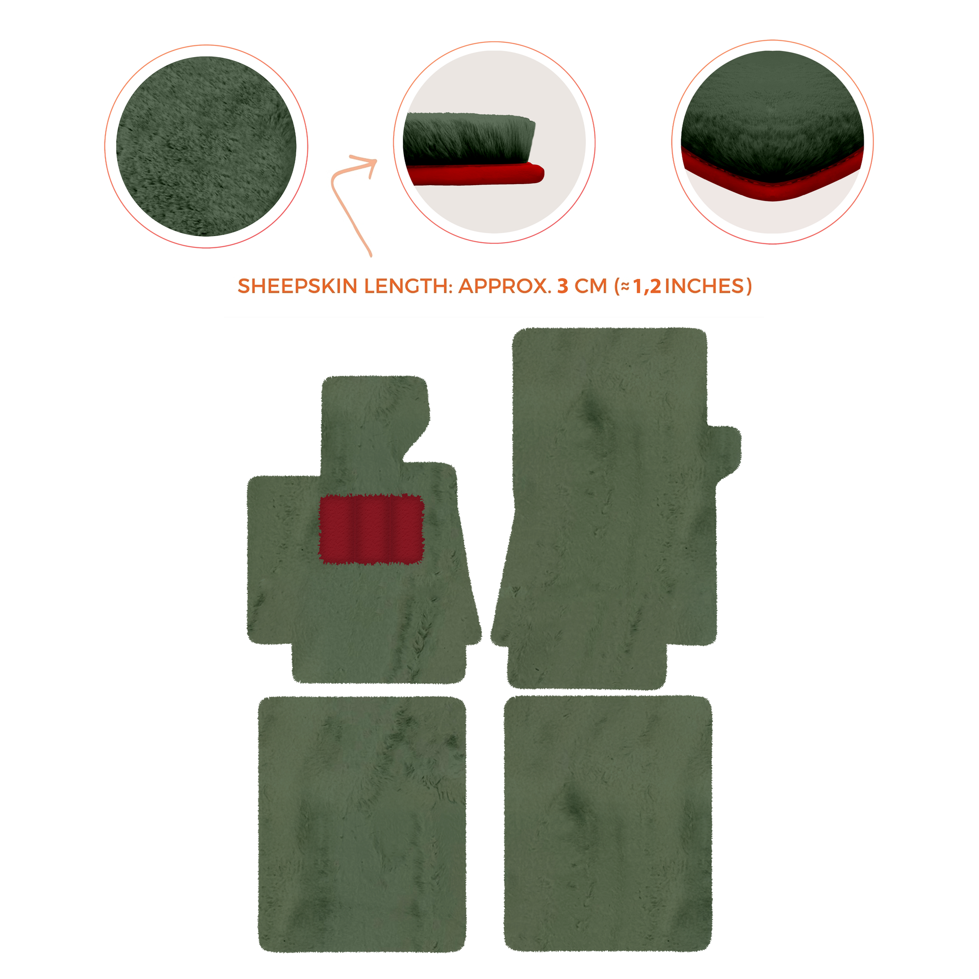 Luxurious Premium Sheepskin Floor Mats for Bentley Arnage (1998-2009)