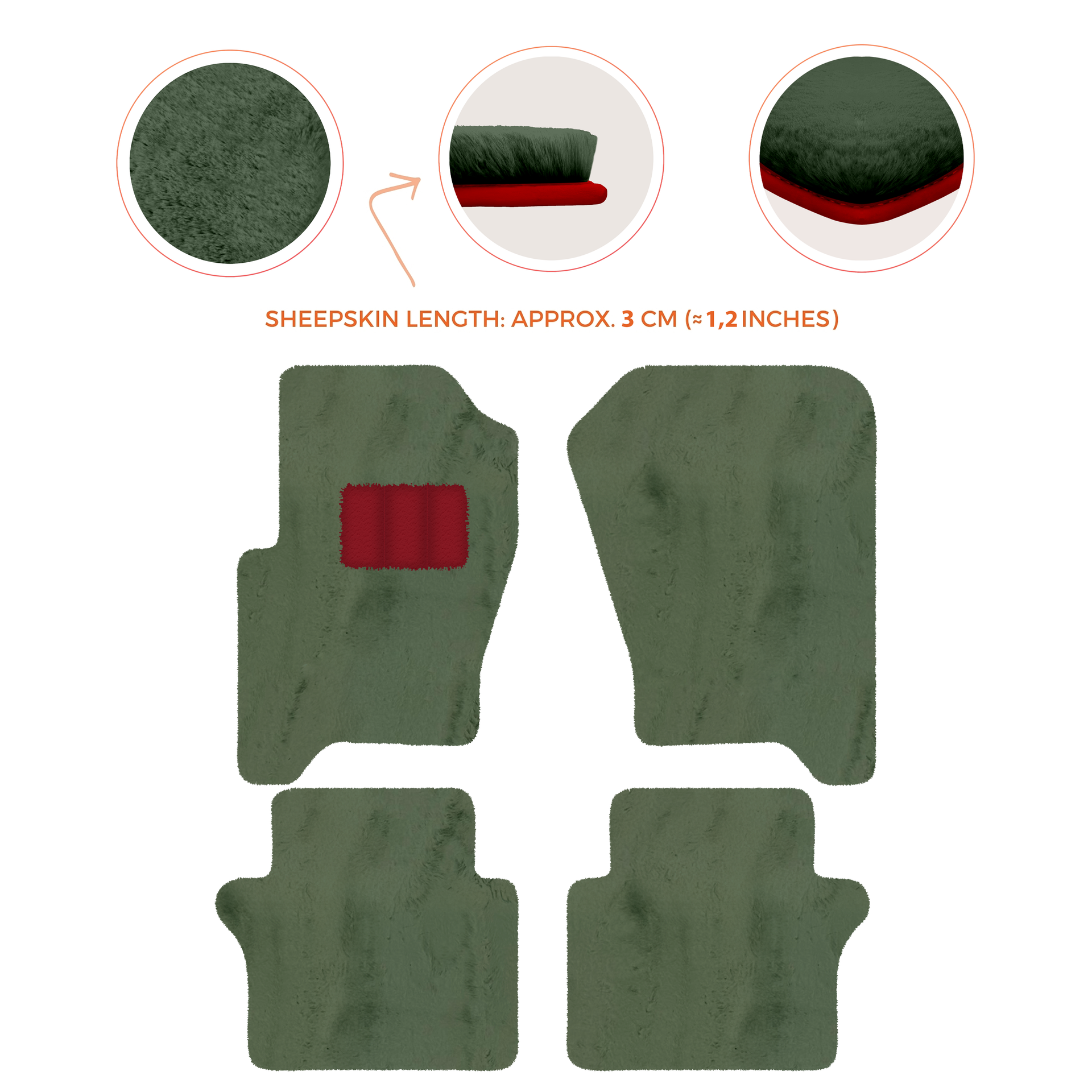 Luxury Sheepskin Floor Mats for Your Range Rover Sport 2005-2010